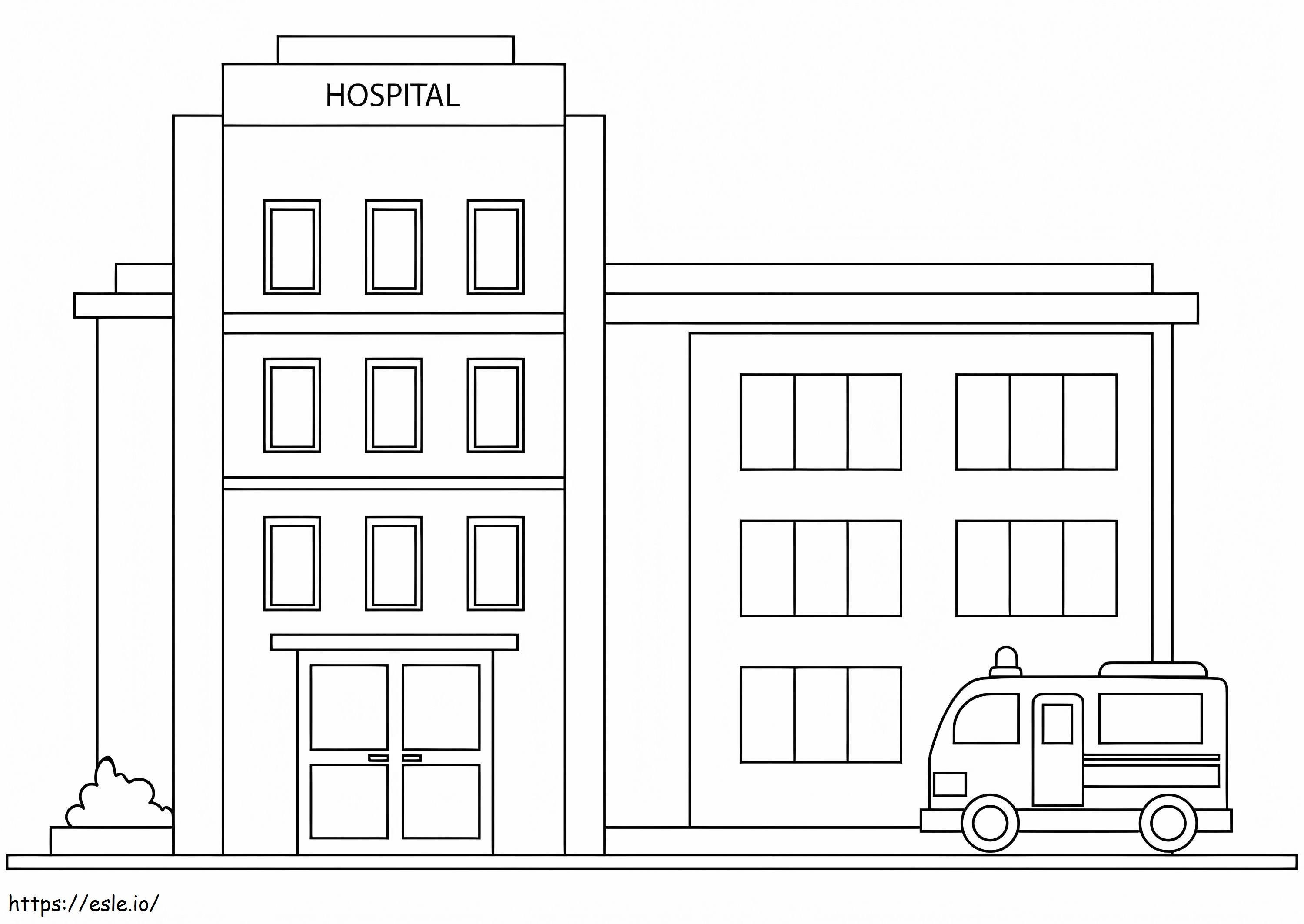 Hospital Building coloring page