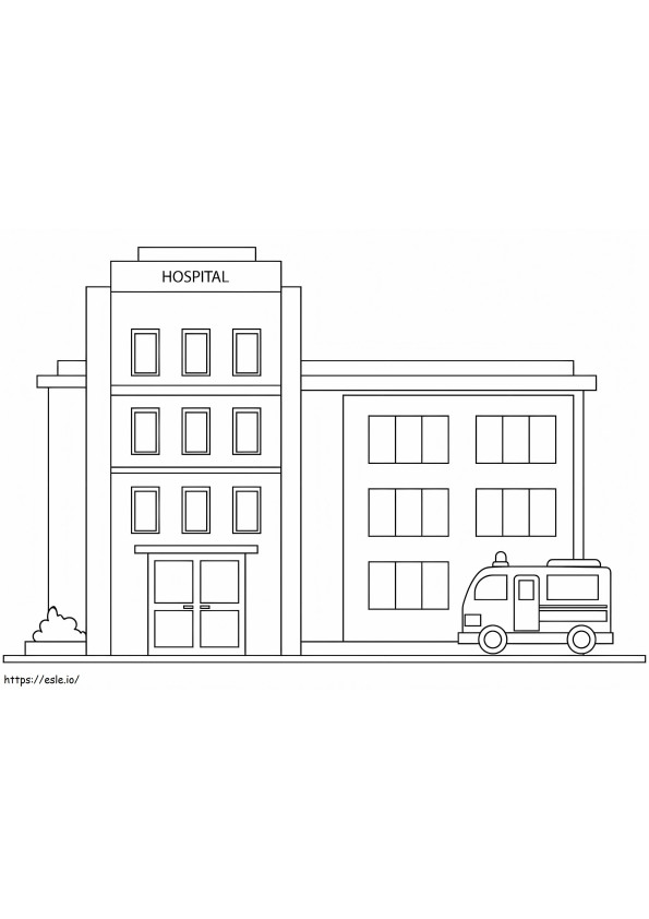 Hospital Building coloring page