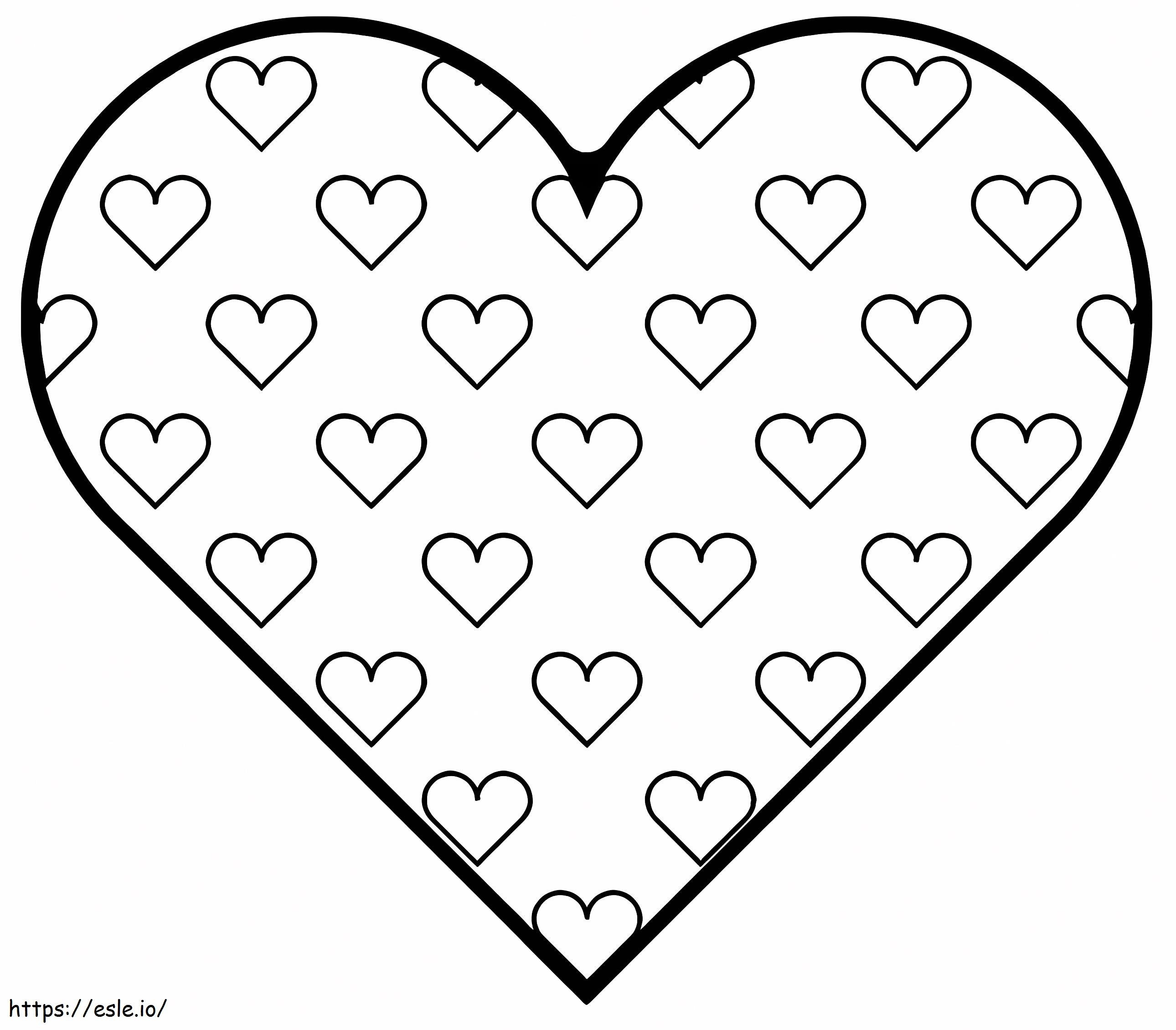 Hearts In Heart coloring page