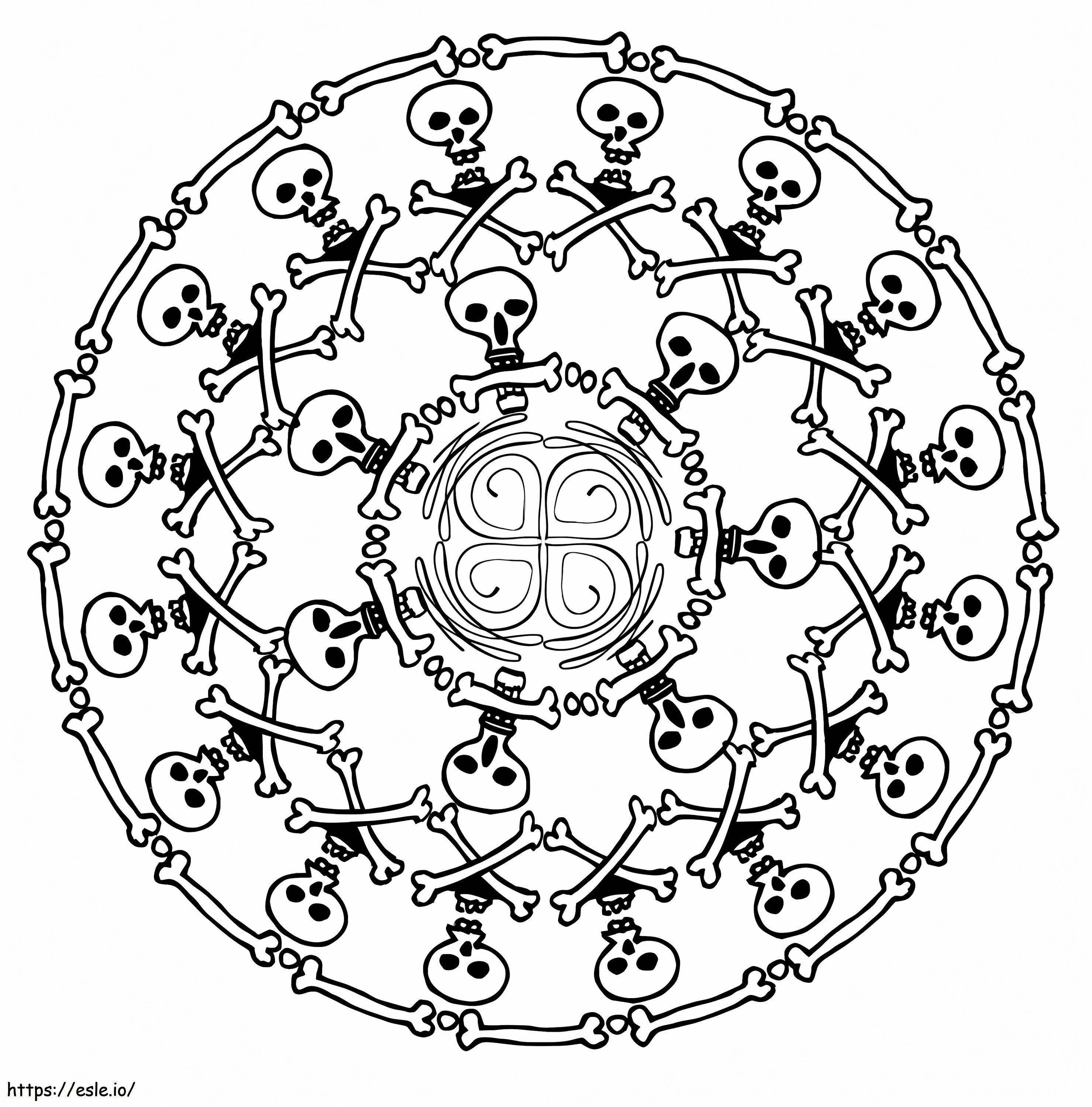 Coloriage Mandala d'Halloween 13 à imprimer dessin