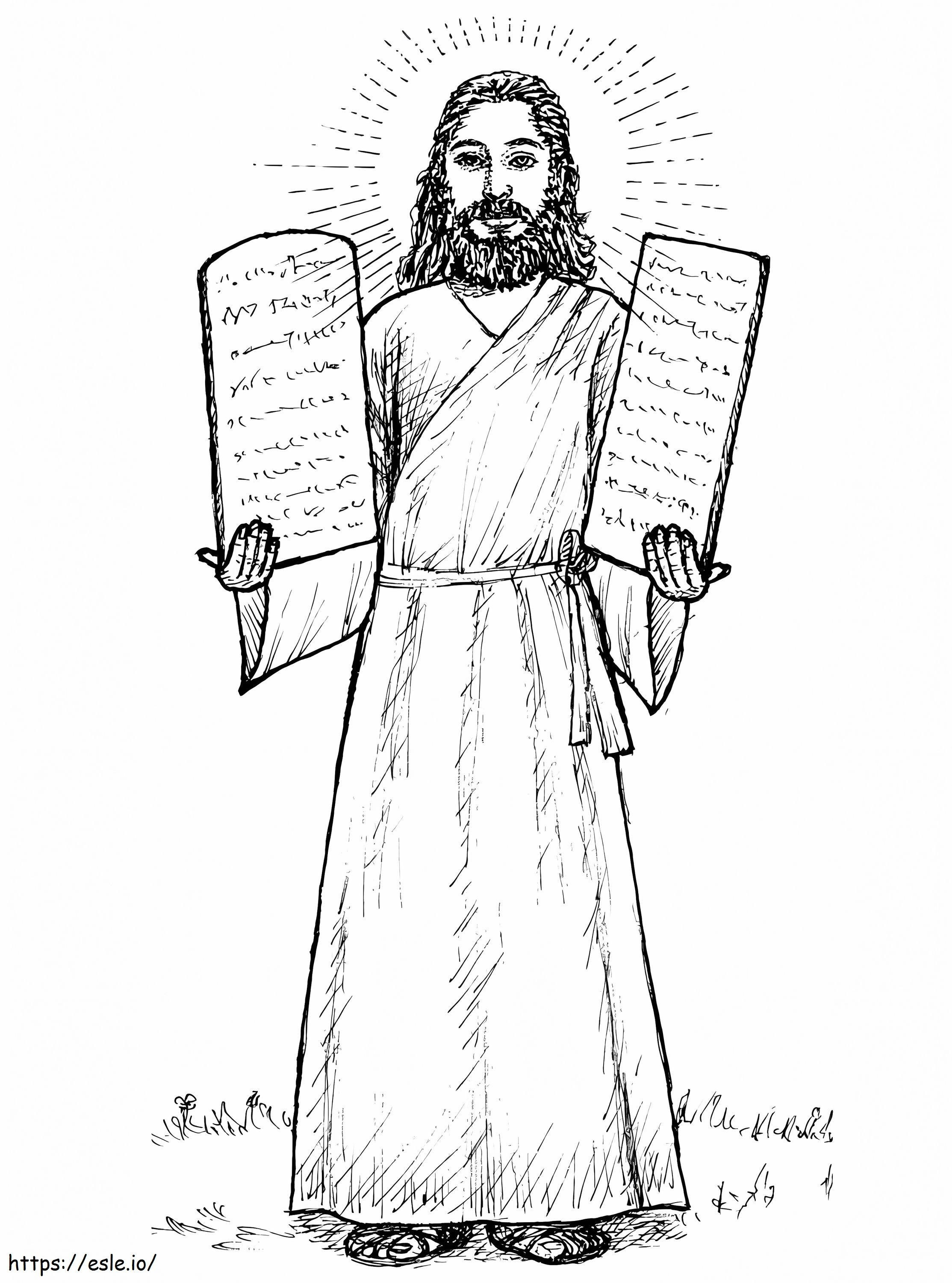 Szkic Mojżesza kolorowanka