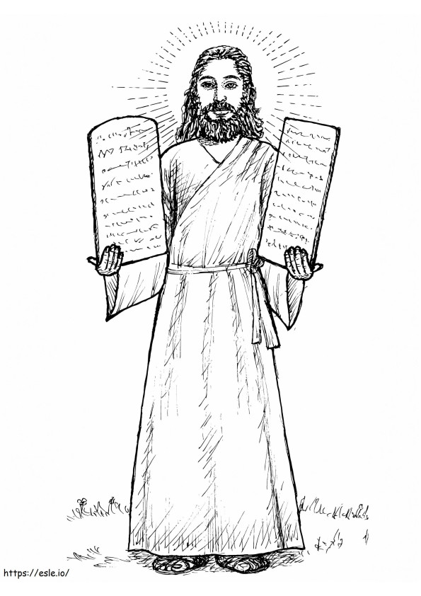 Moses-Skizze ausmalbilder