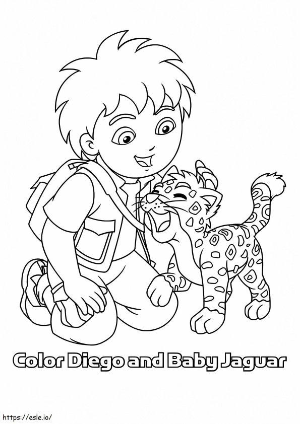 1526724441 The Diego With Jaguar A4 coloring page