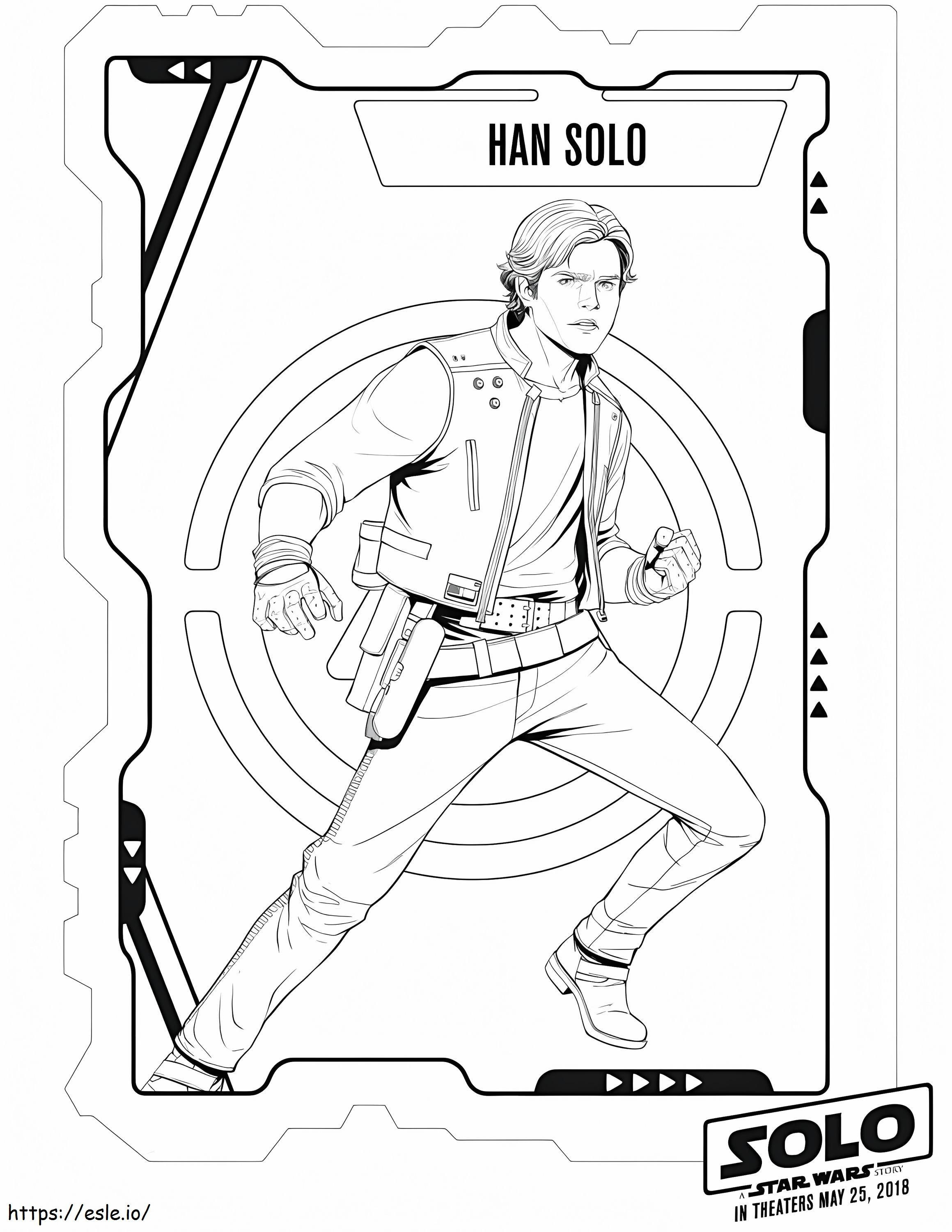 Han Solo Guerre Stellari da colorare
