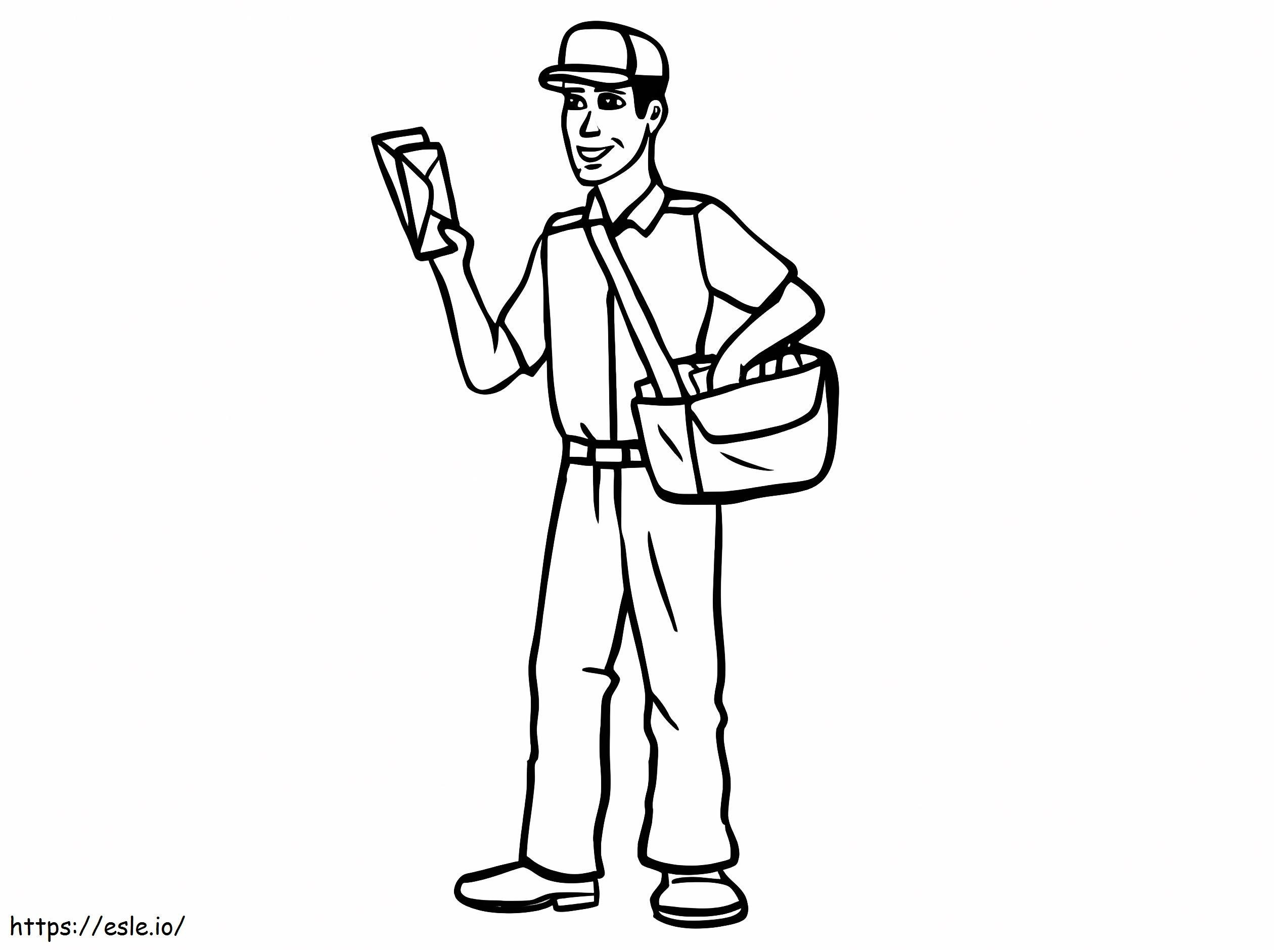 Normal Postman coloring page