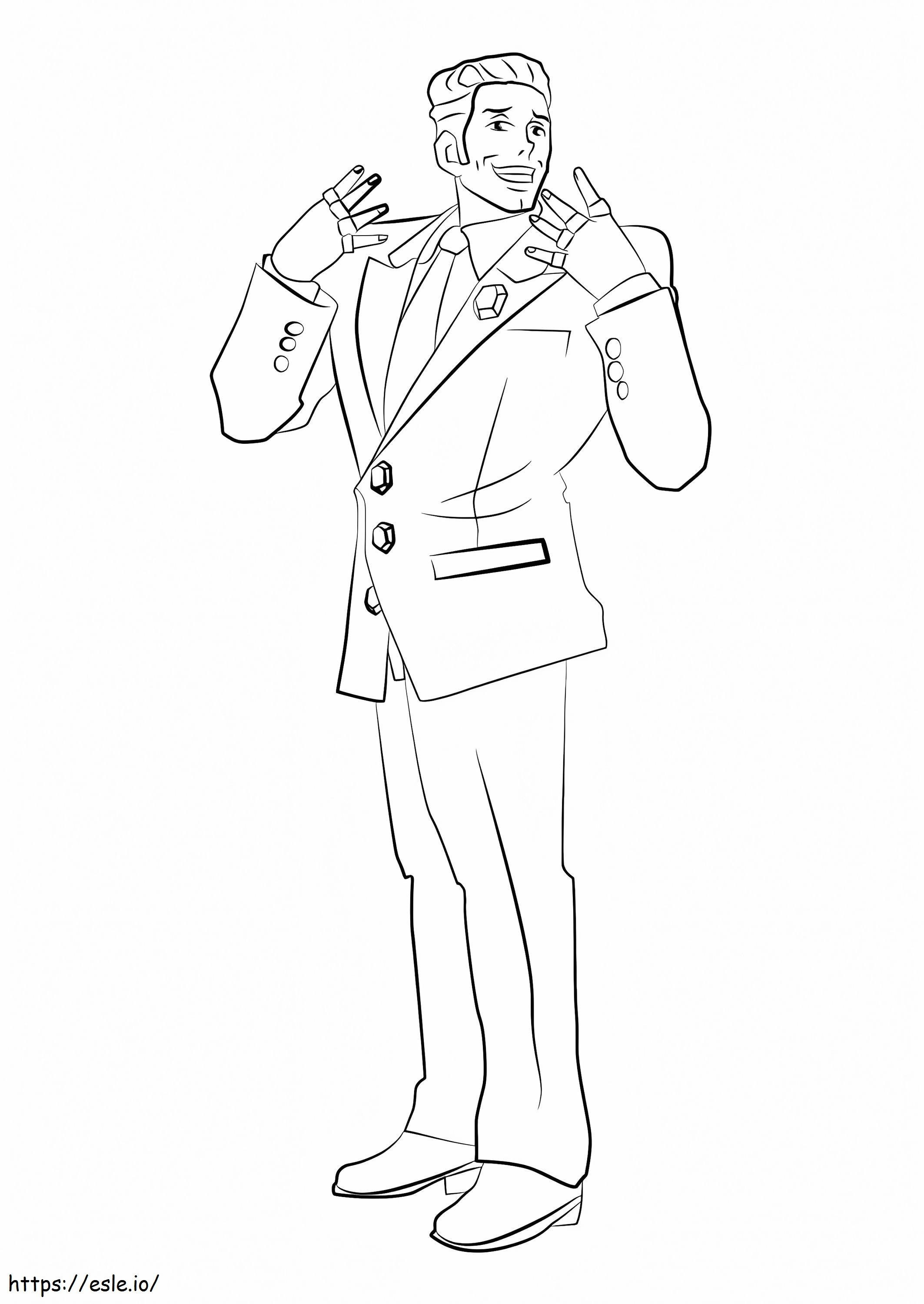 Redd White From Ace Attorney coloring page