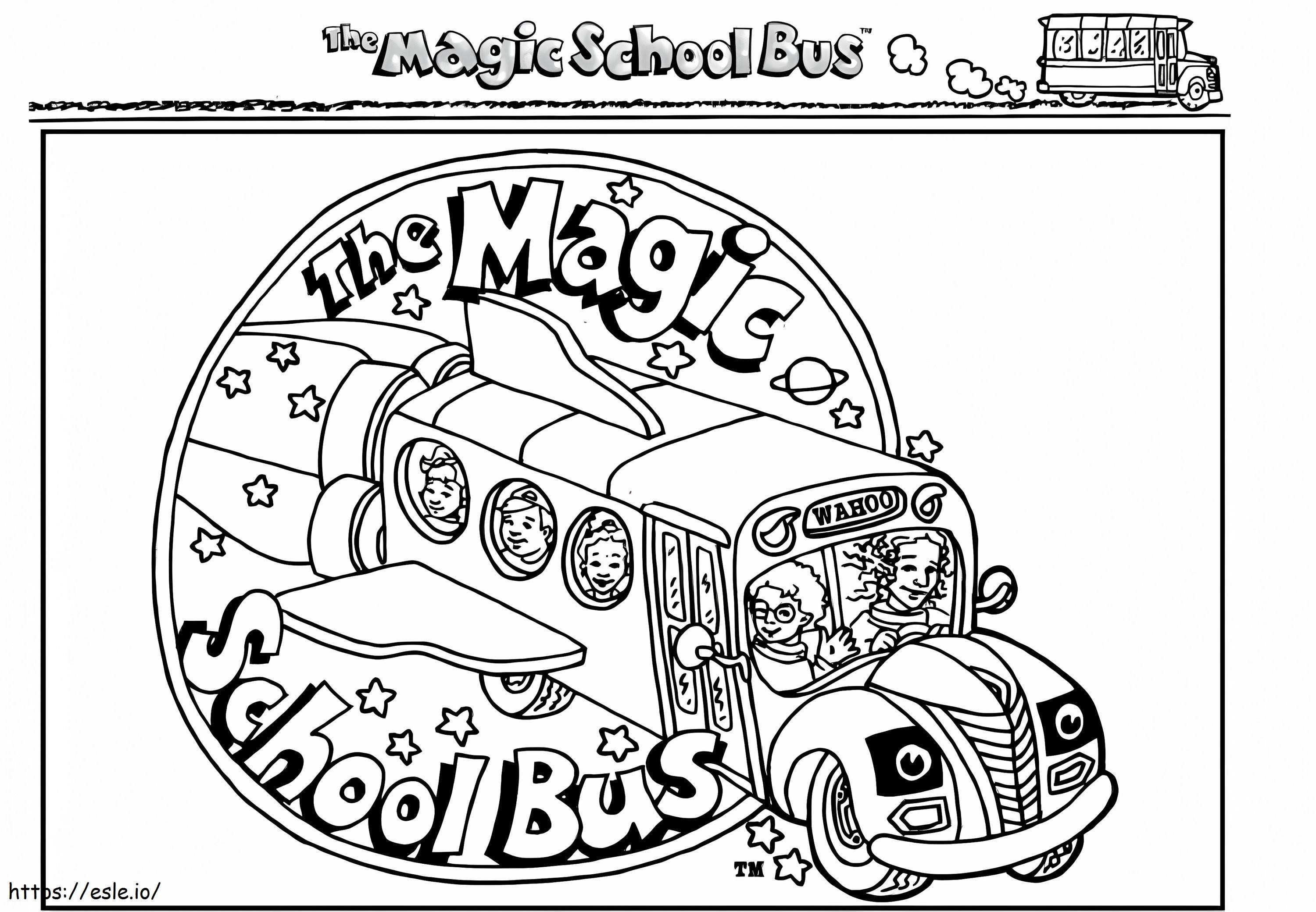Coloriage Bus scolaire magique 6 à imprimer dessin