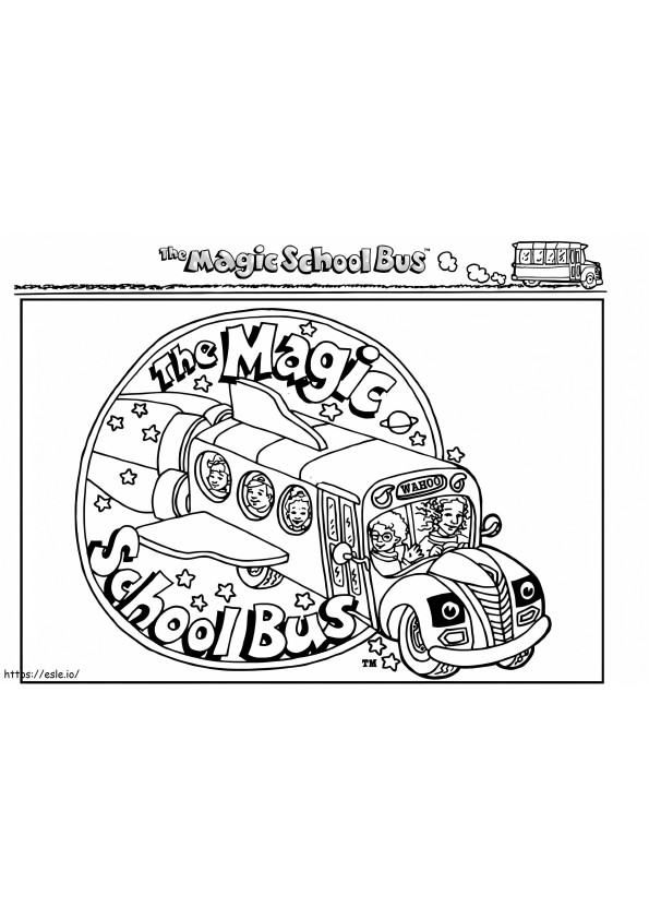 Coloriage Bus scolaire magique 6 à imprimer dessin