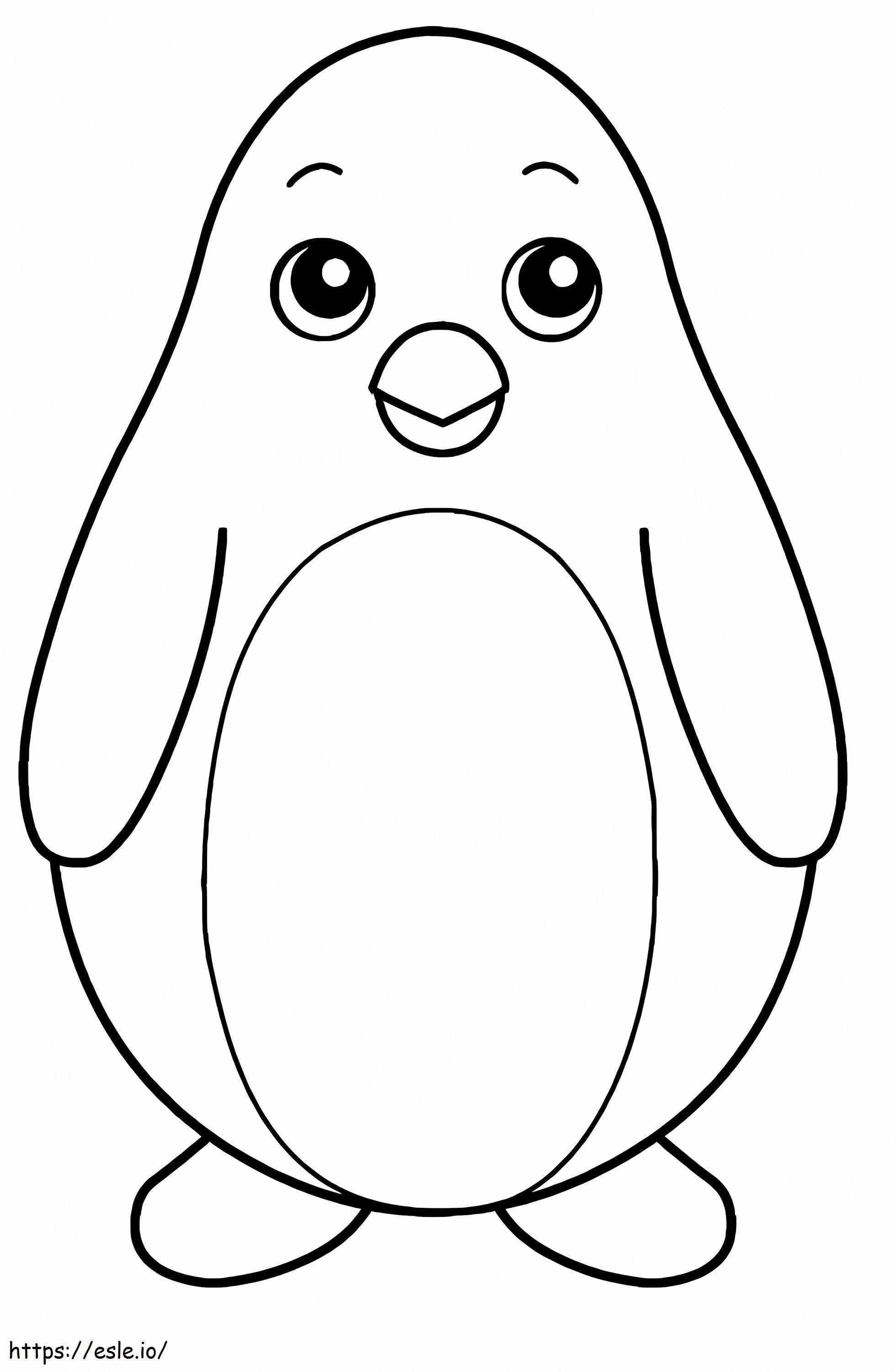 pingüino normal para colorear
