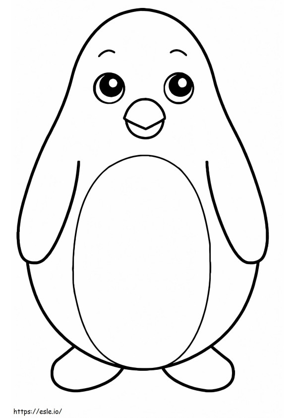 Pinguin biasa Gambar Mewarnai