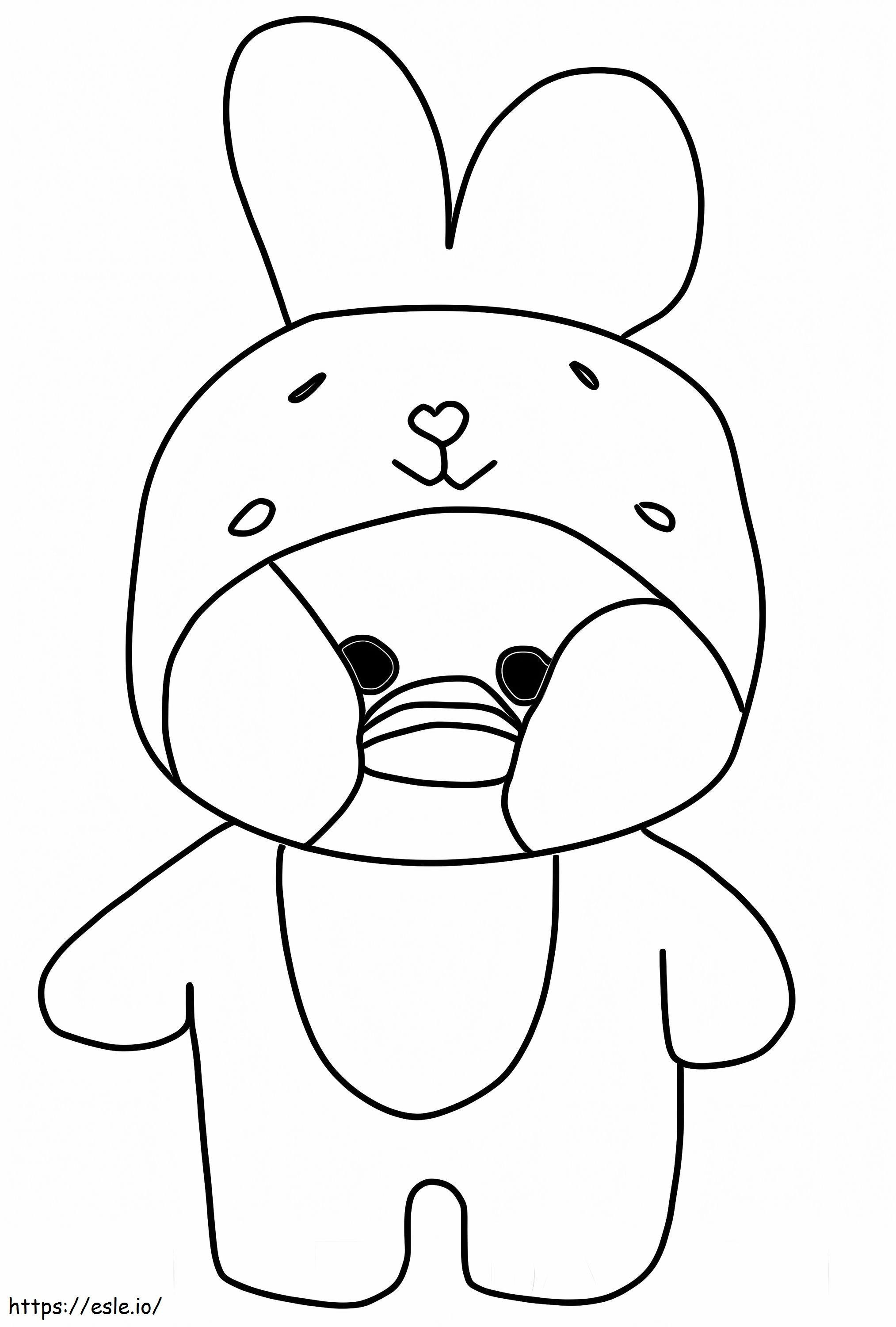 Adorable Lalafanfan Duck coloring page