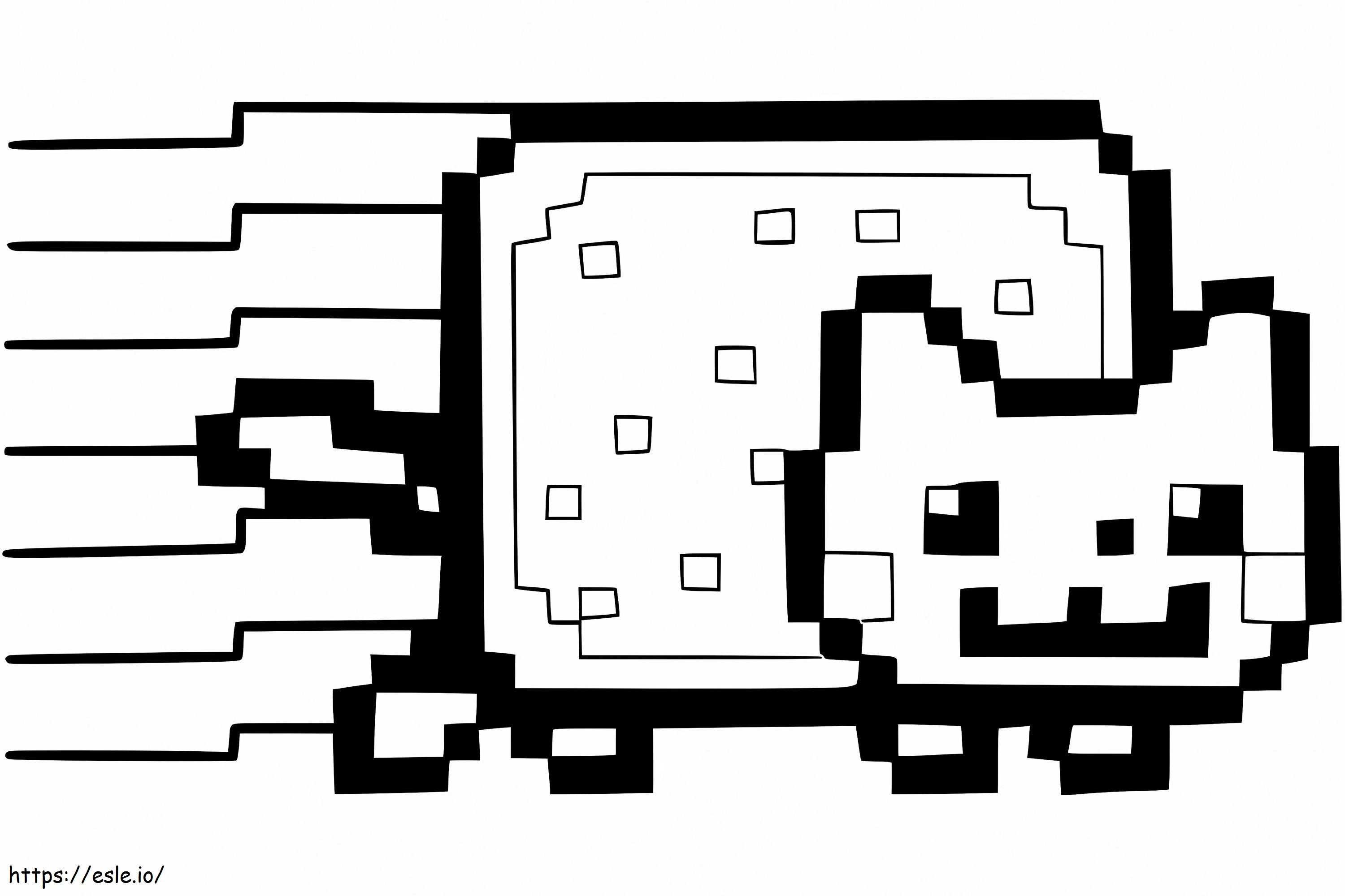 Nyan Cat For Kid coloring page