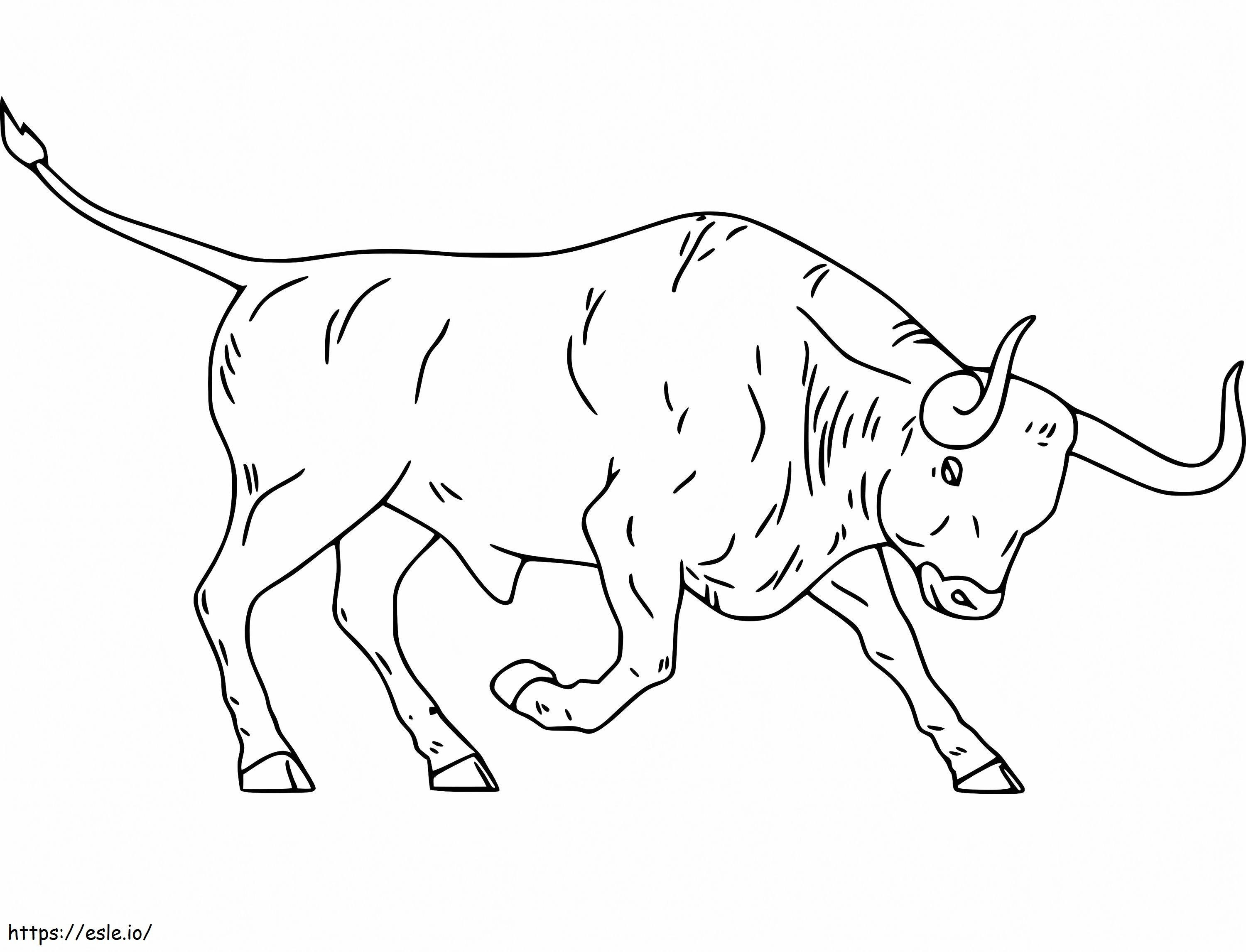 Bull 5 coloring page