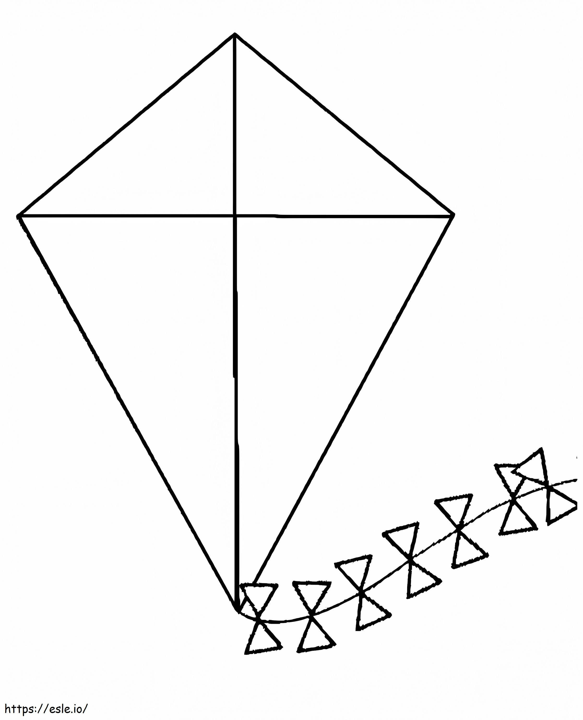 A Kite coloring page