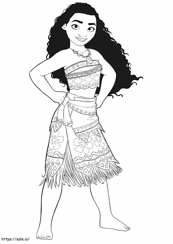 1534558428 Moana Is Smiling A4 coloring page