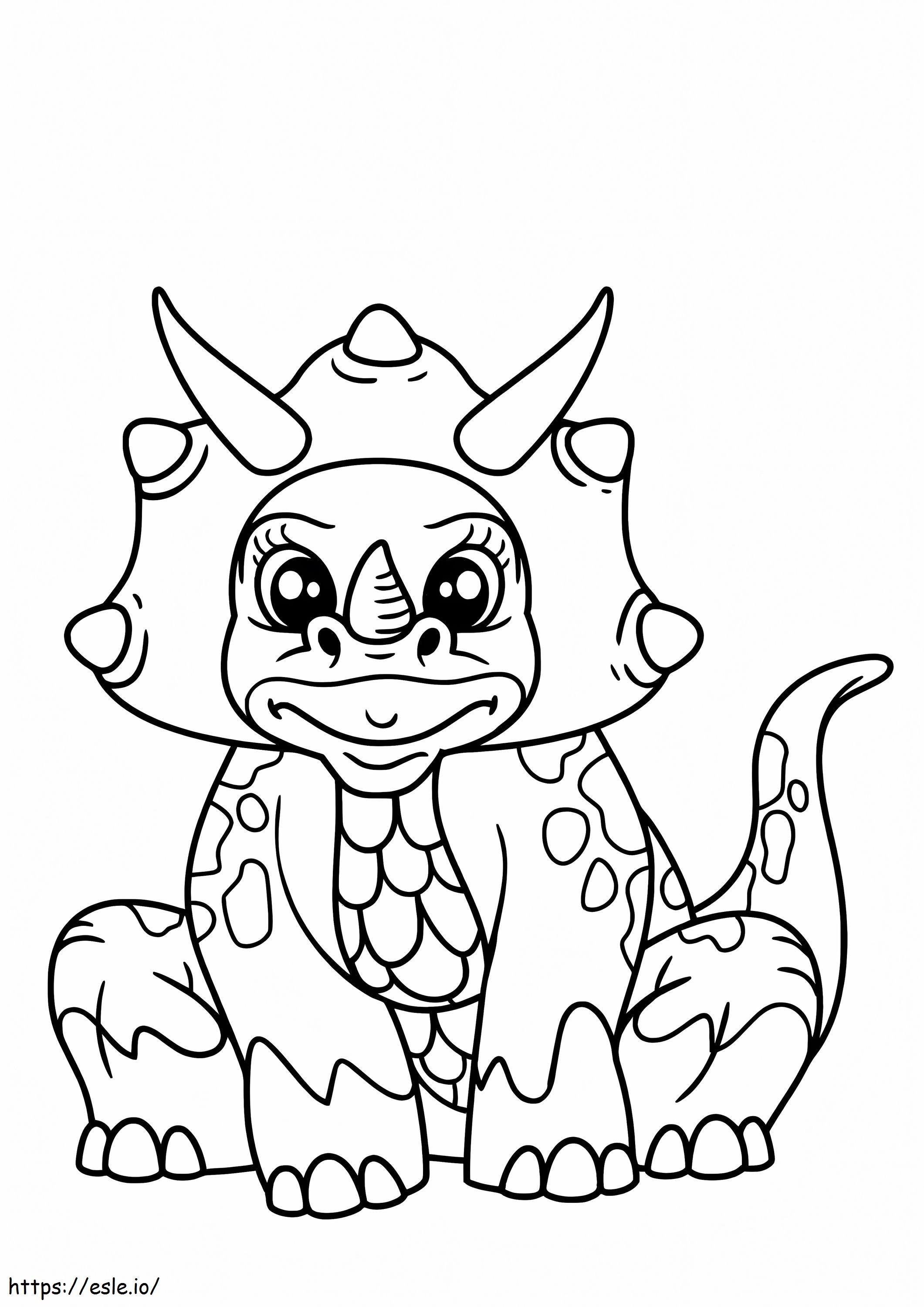 Free Printable Triceratop Coloring Page