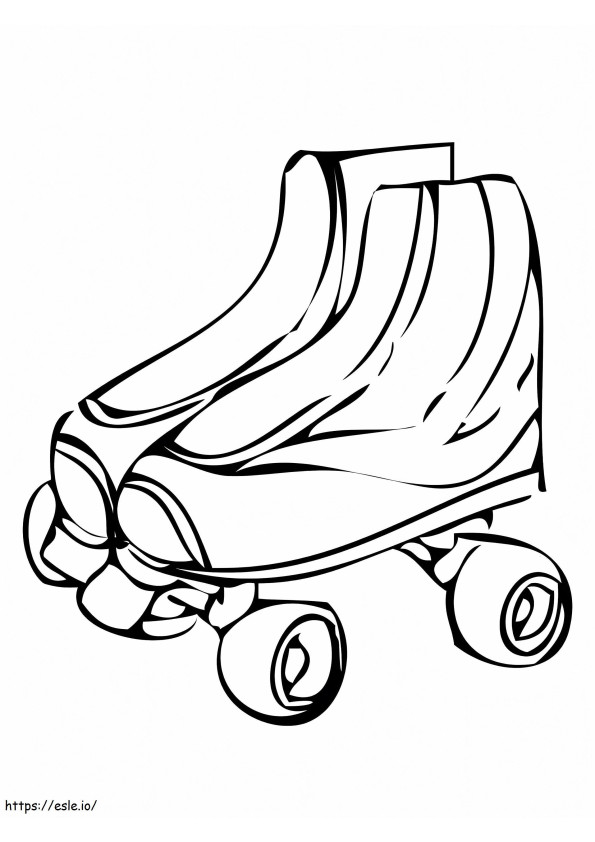 Printable Roller Skates coloring page