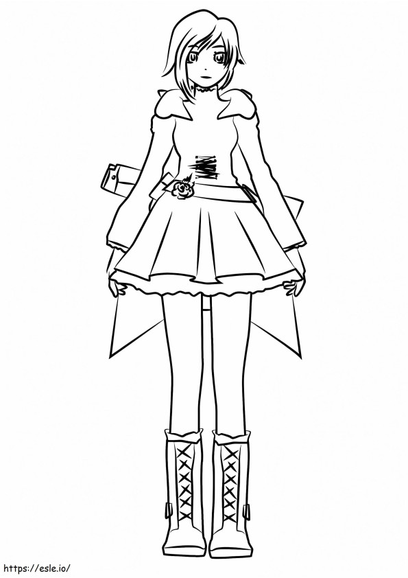 Ruby Rose From RWBY coloring page