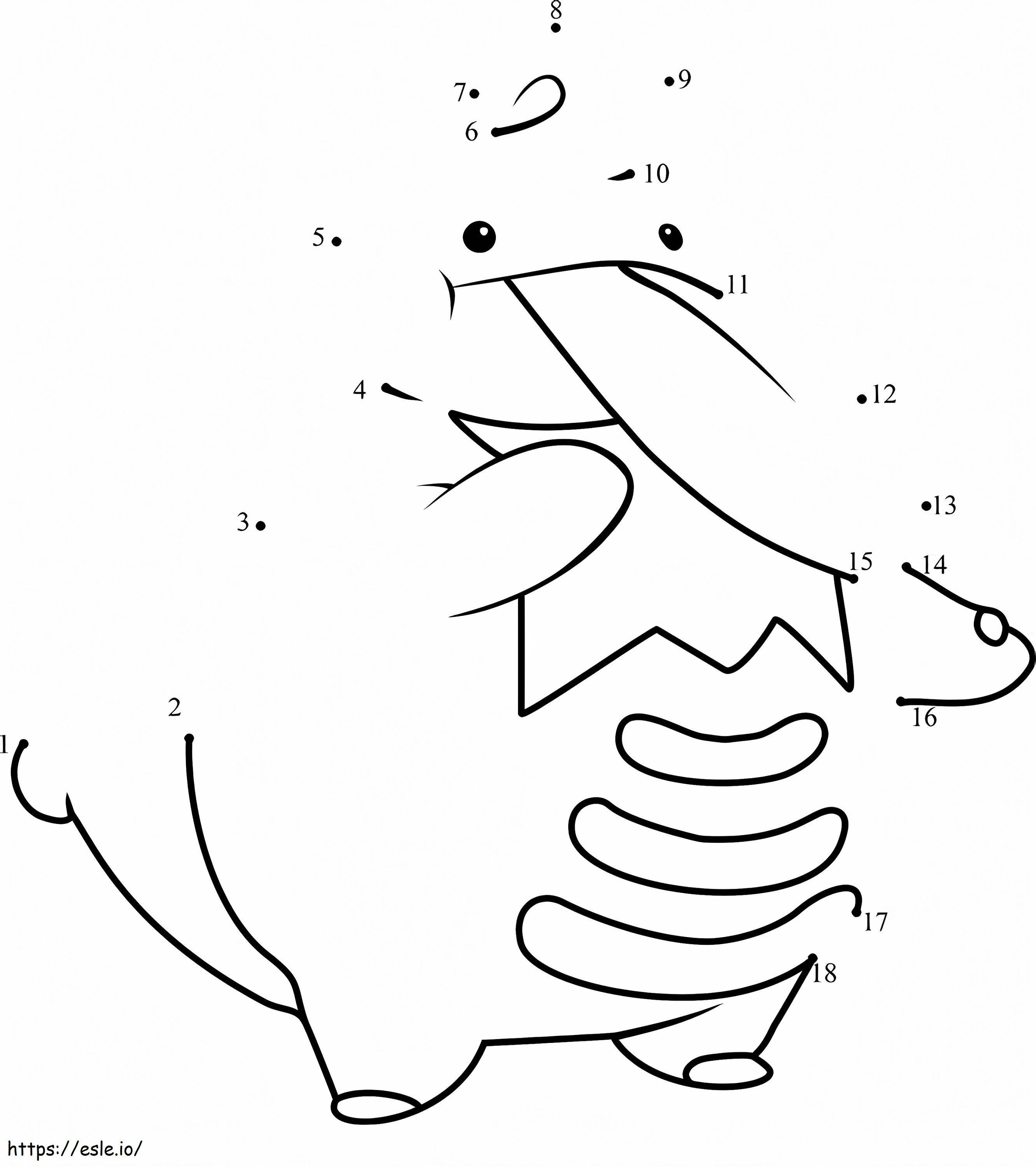 Lickilicky Dot To Dot Coloring Page coloring page