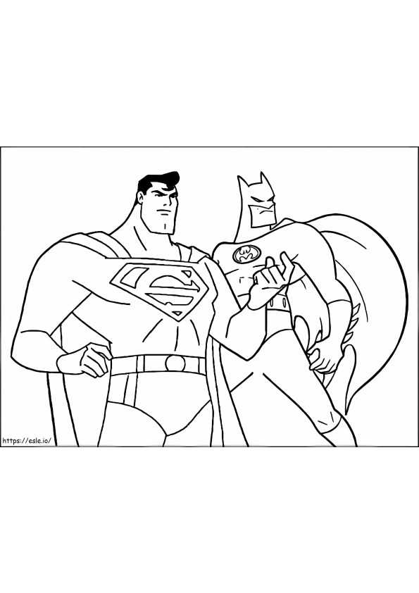 Gran Superman y Batman para colorear
