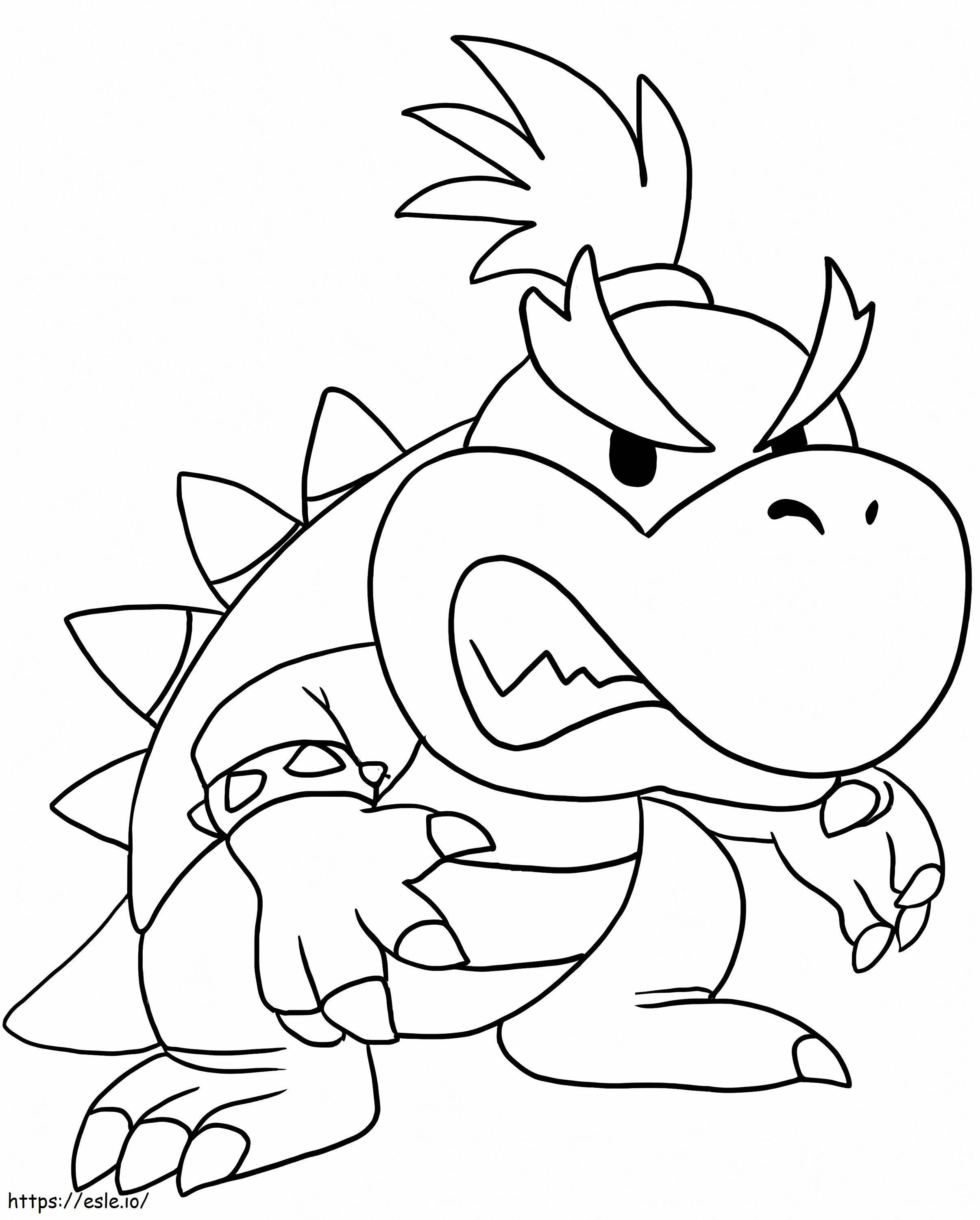 Bowser Jr Angry coloring page