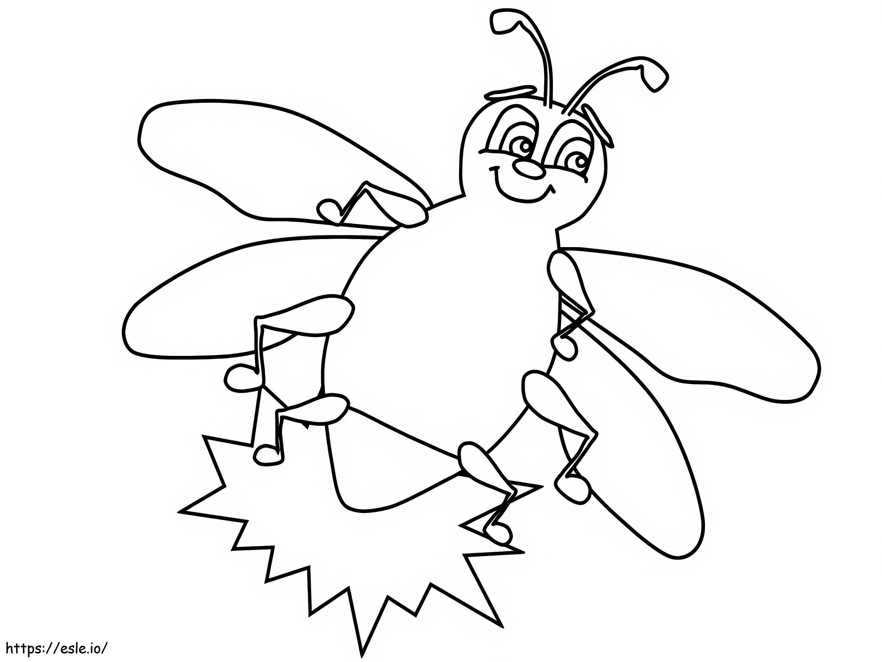 Smiling Firefly coloring page