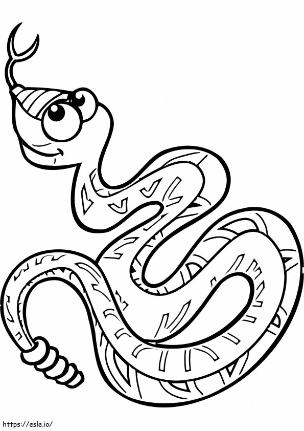 serpiente normal para colorear