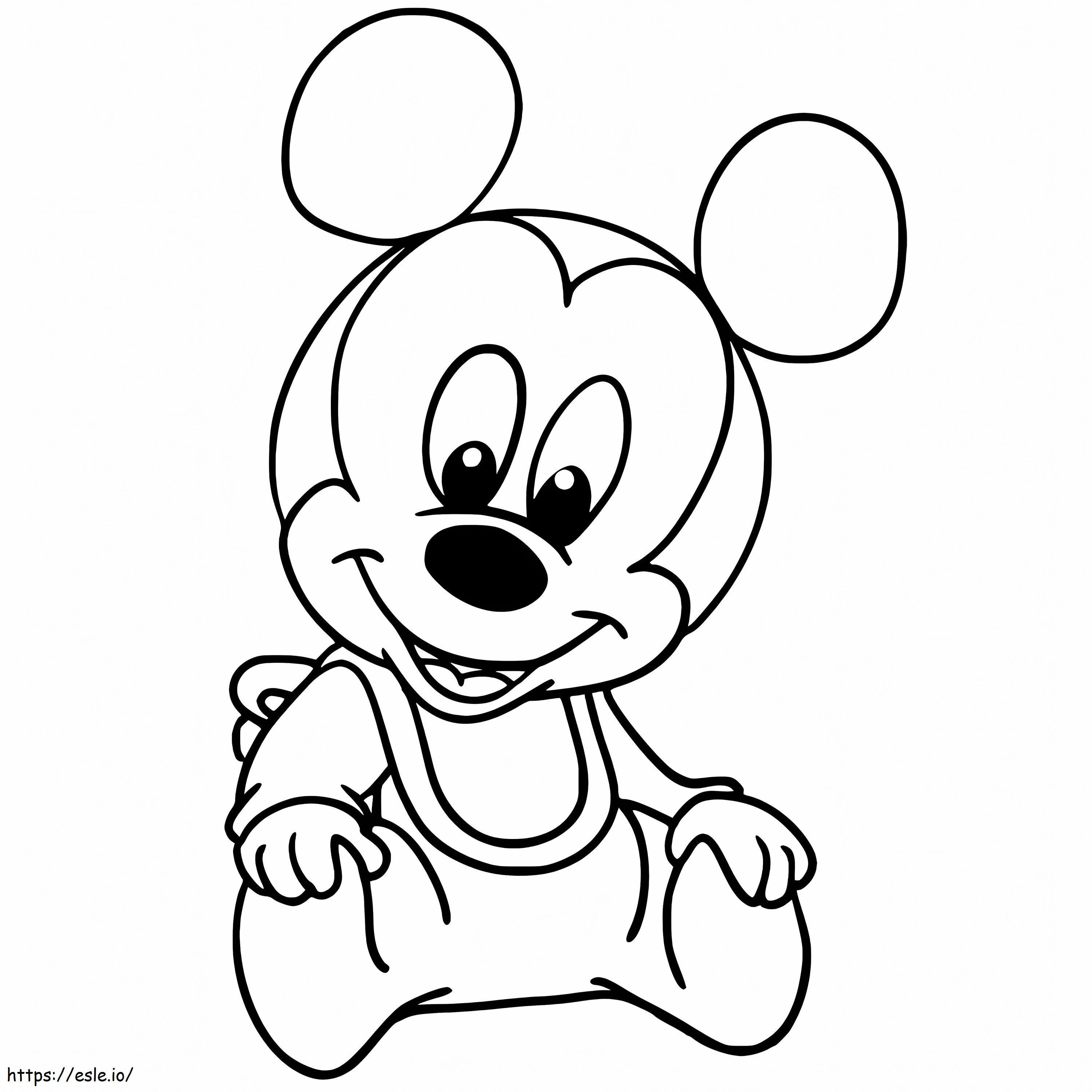 Coloriage Disney Bébé Mickey à imprimer dessin