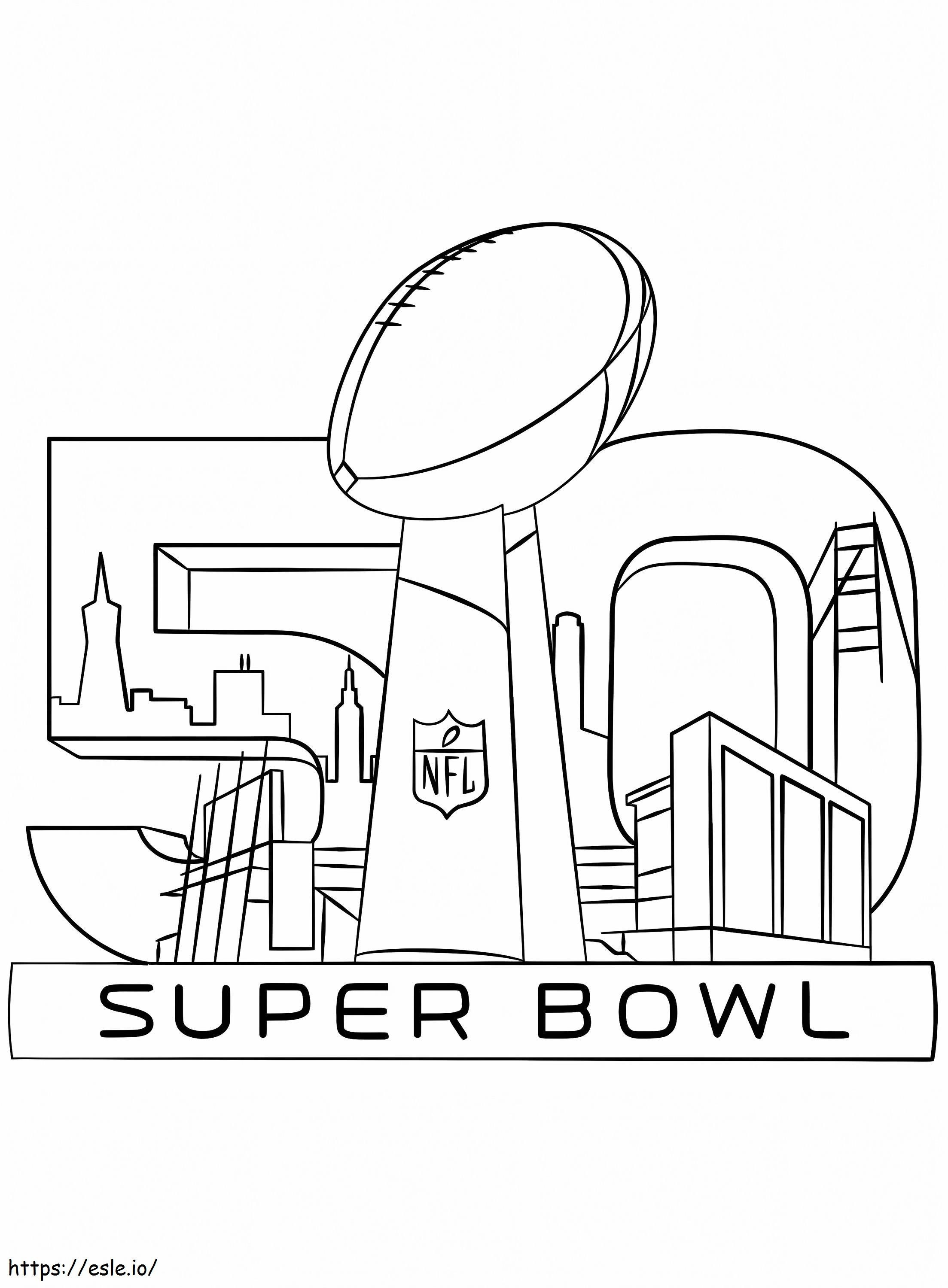 Super Bowl 2016 színező oldal kifestő