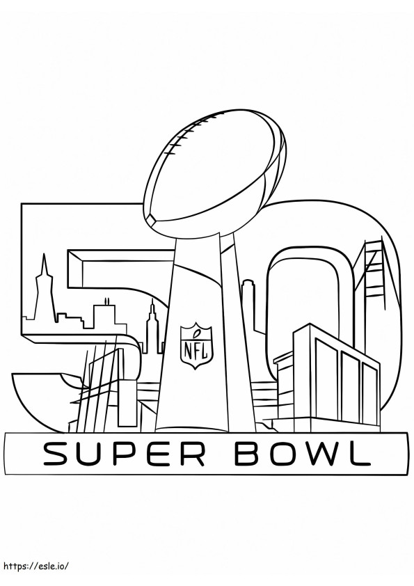 Coloriage Coloriage du Super Bowl 2016 à imprimer dessin
