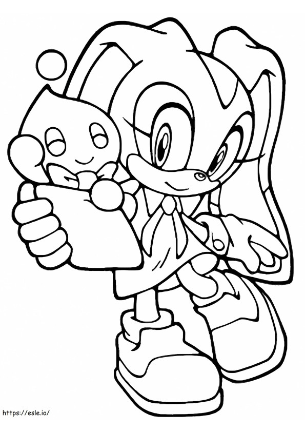 Cream The Rabbit coloring page