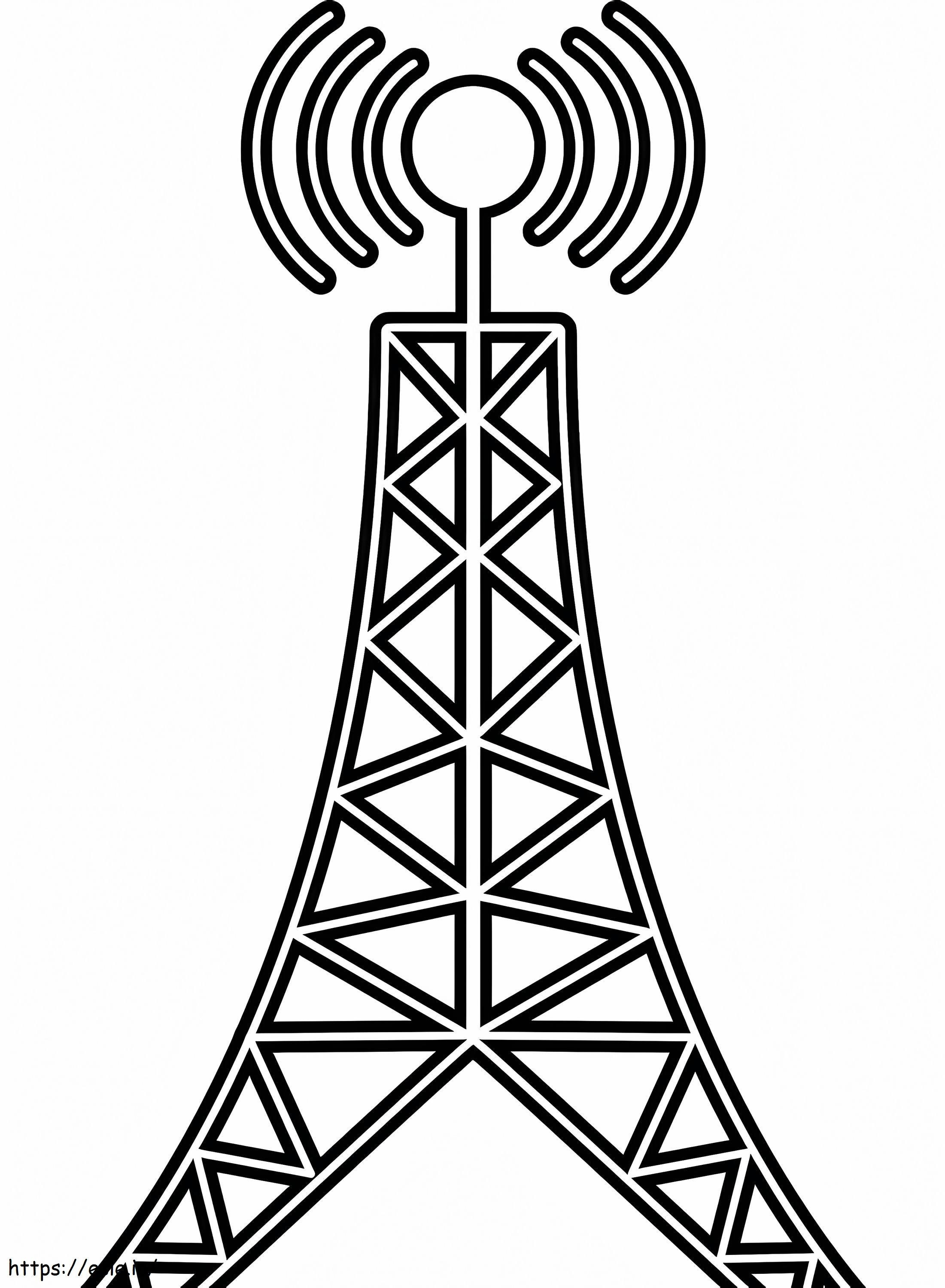 Torre dell'antenna da colorare