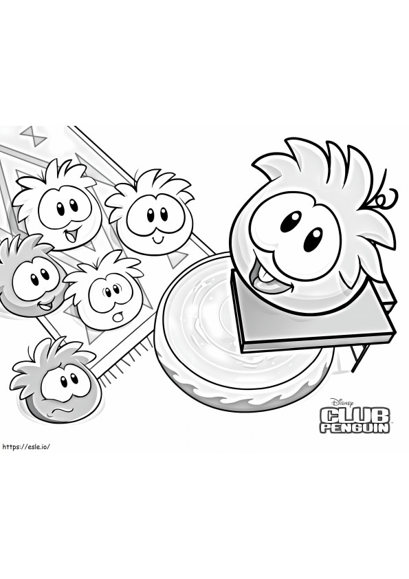 Printable Club Penguin Puffles coloring page