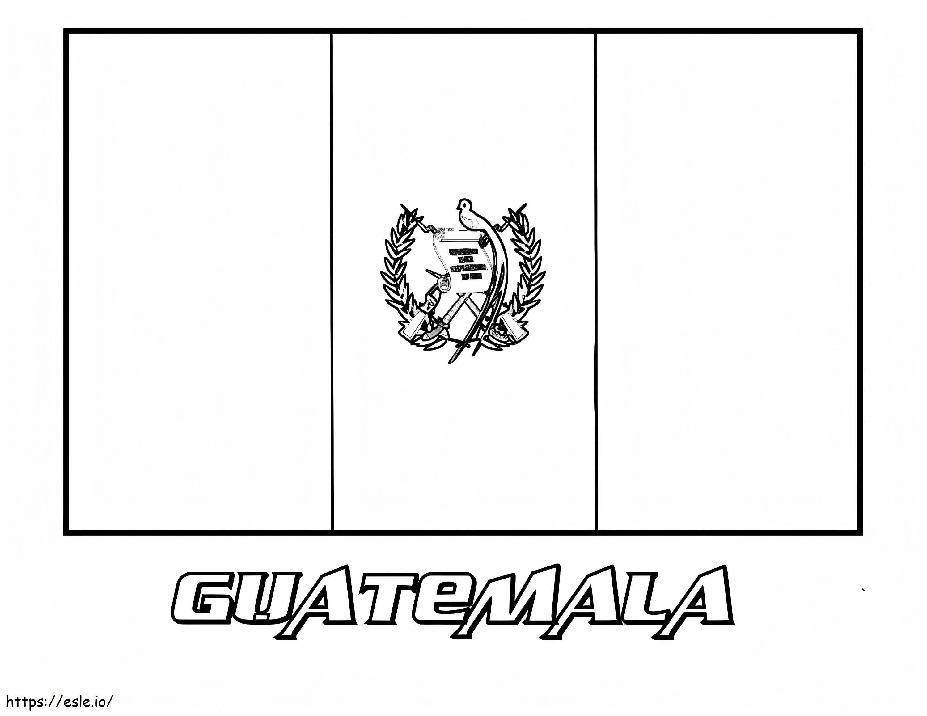 Steagul Guatemala de colorat