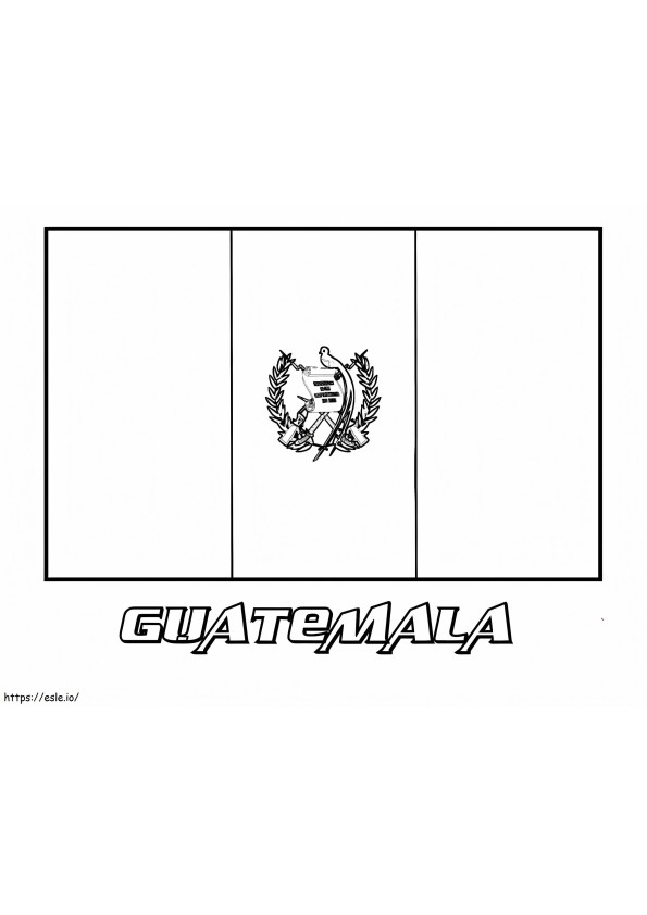 Coloriage Drapeau du Guatemala à imprimer dessin