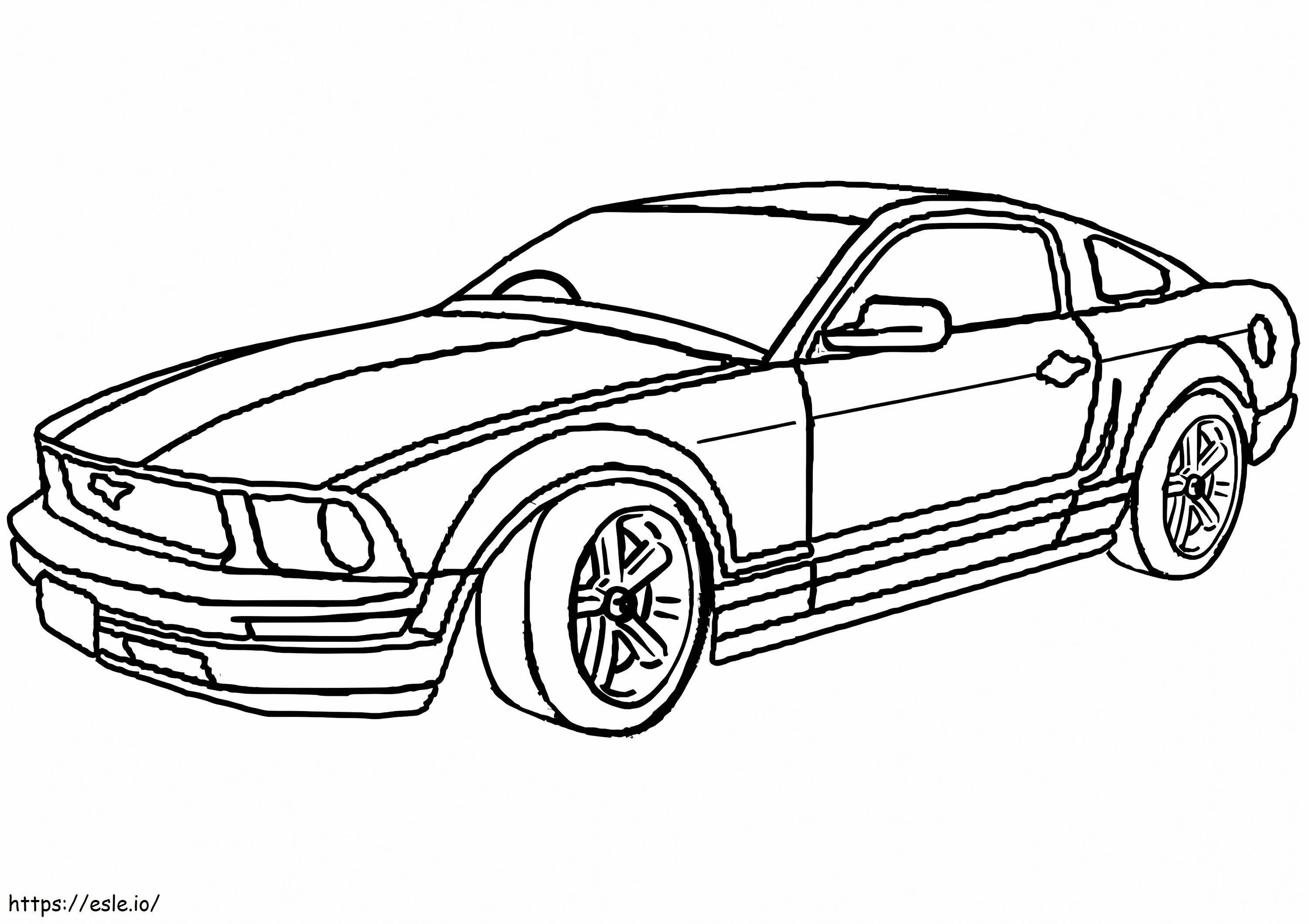 Mustang afdrukbaar kleurplaat kleurplaat