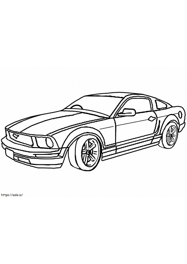 Mustang afdrukbaar kleurplaat