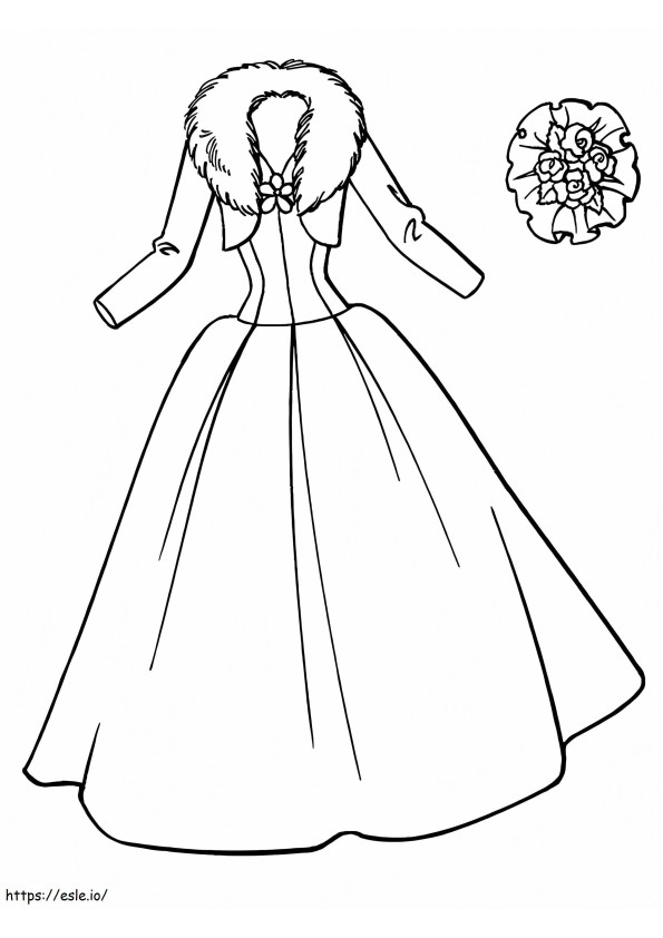 Lady Dress coloring page