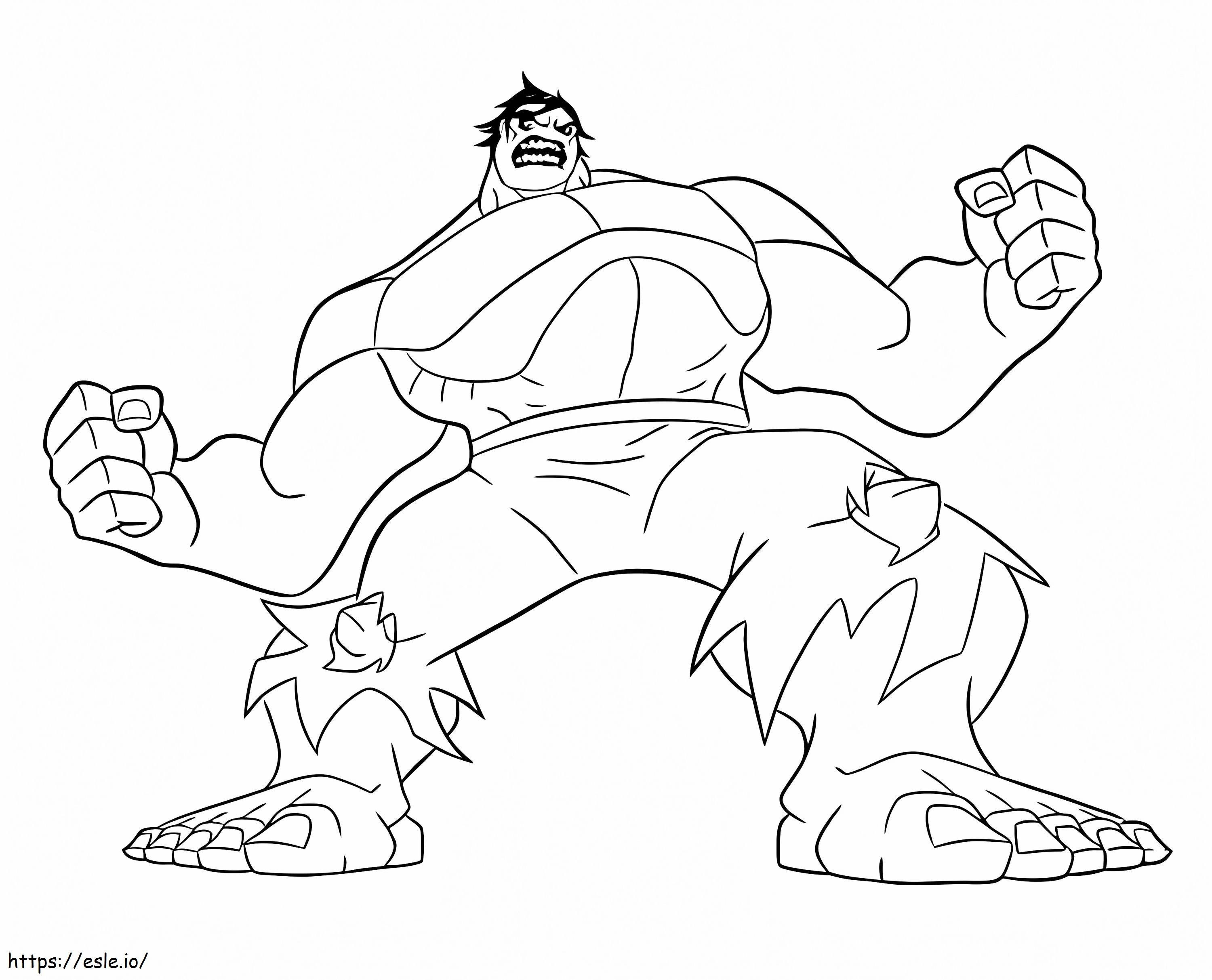 Cartoon Hulk de colorat