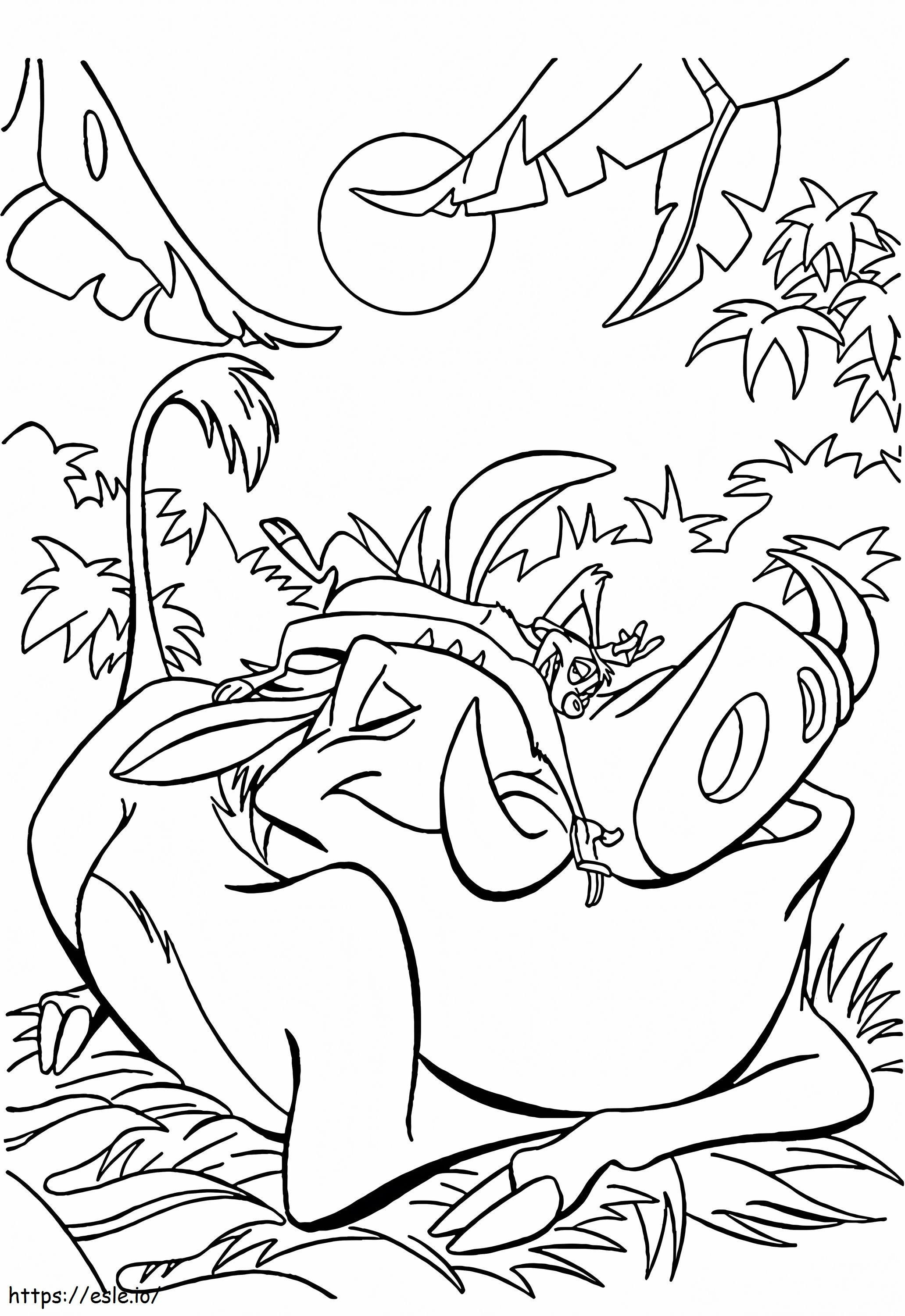 Coloriage Timon et Pumbaa gratuits à imprimer dessin