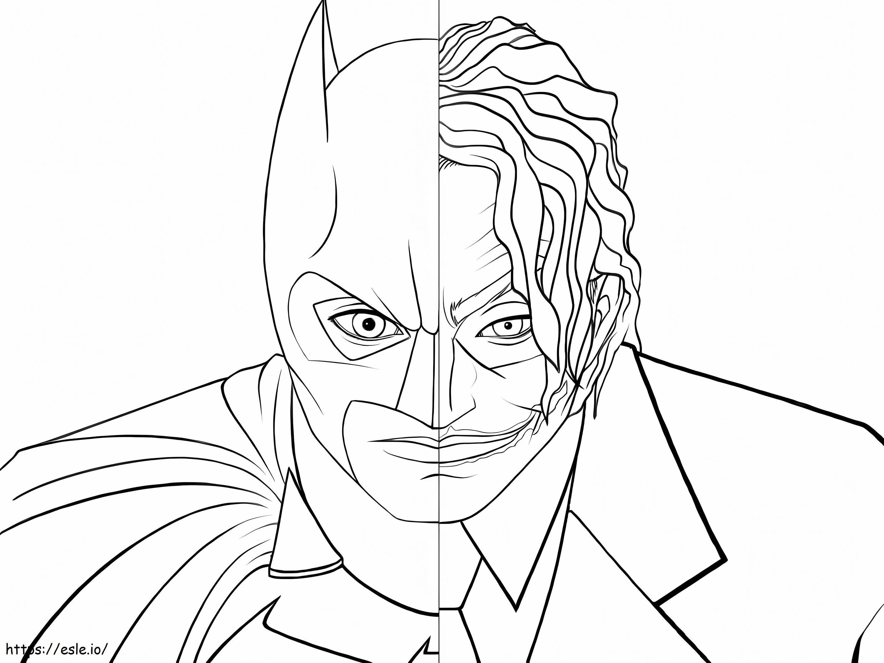 Coringa e Batman para colorir