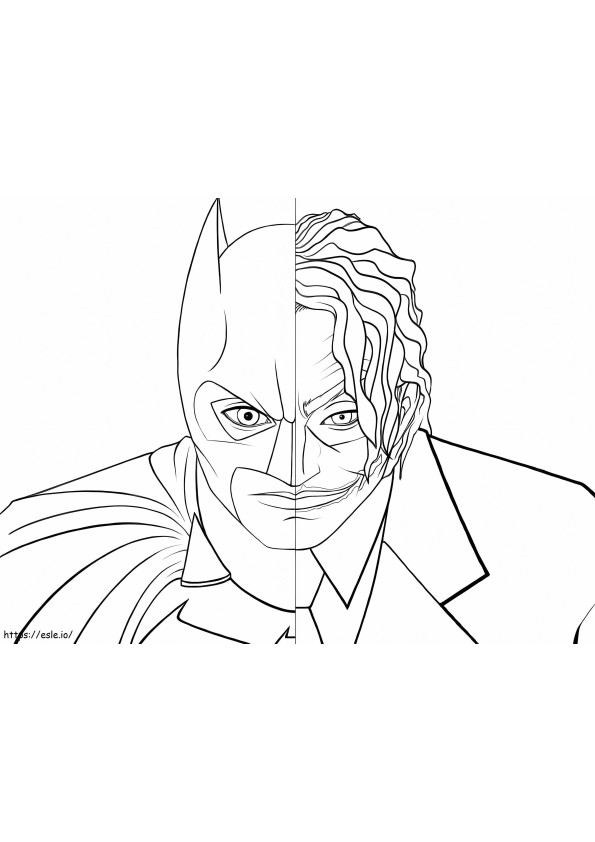 Joker Y Batman coloring page