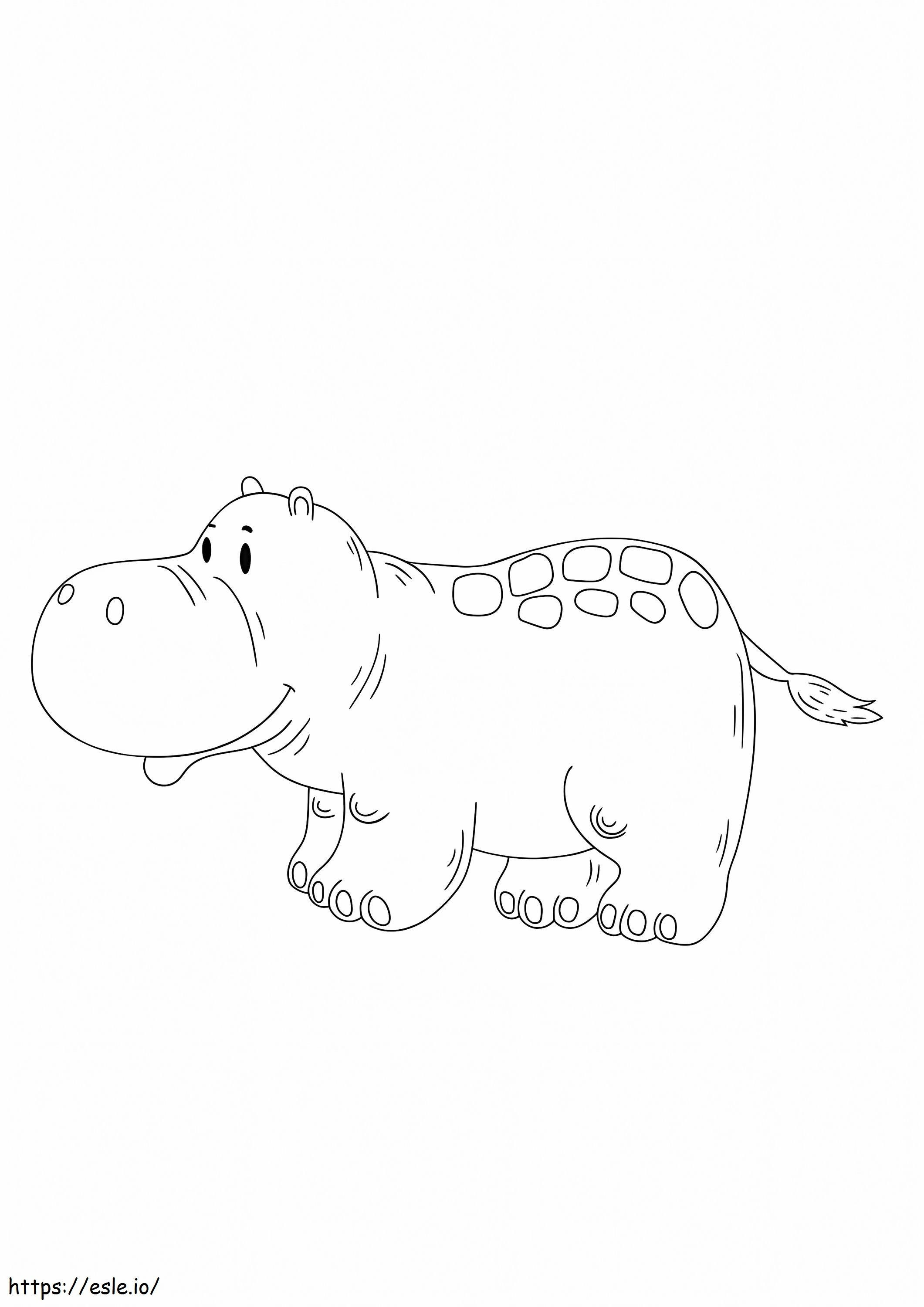 Hipopótamo grátis para colorir