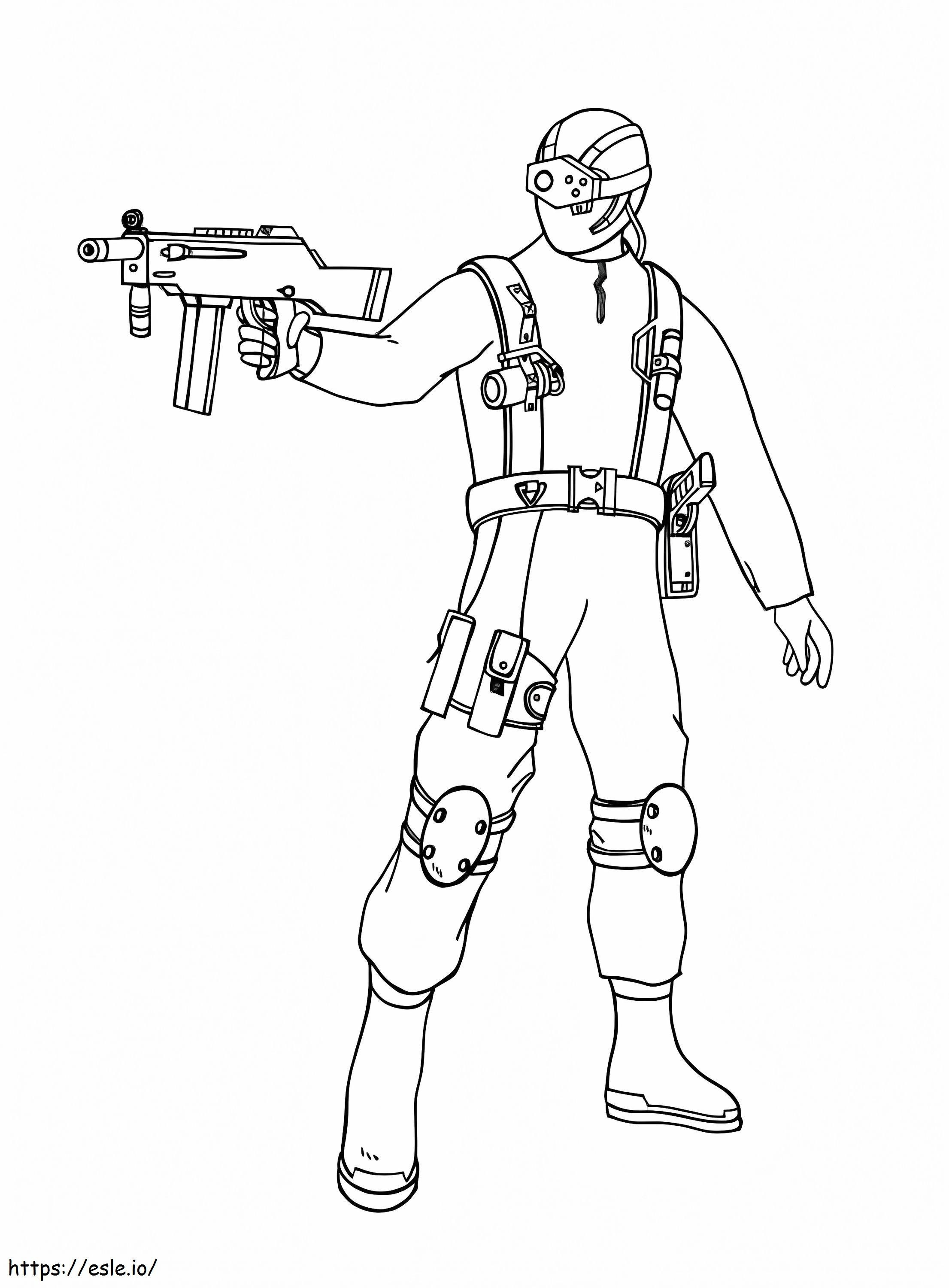 Shooting Soldier coloring page