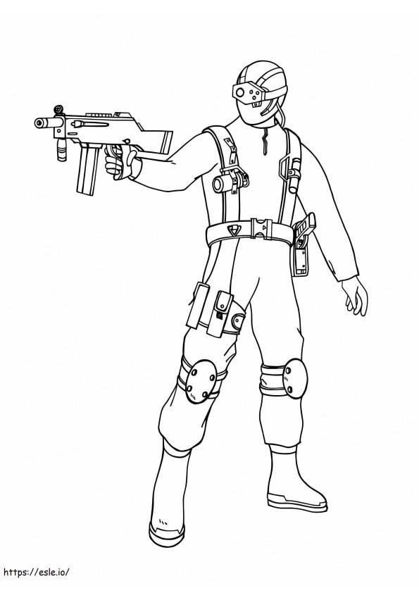 Shooting Soldier coloring page