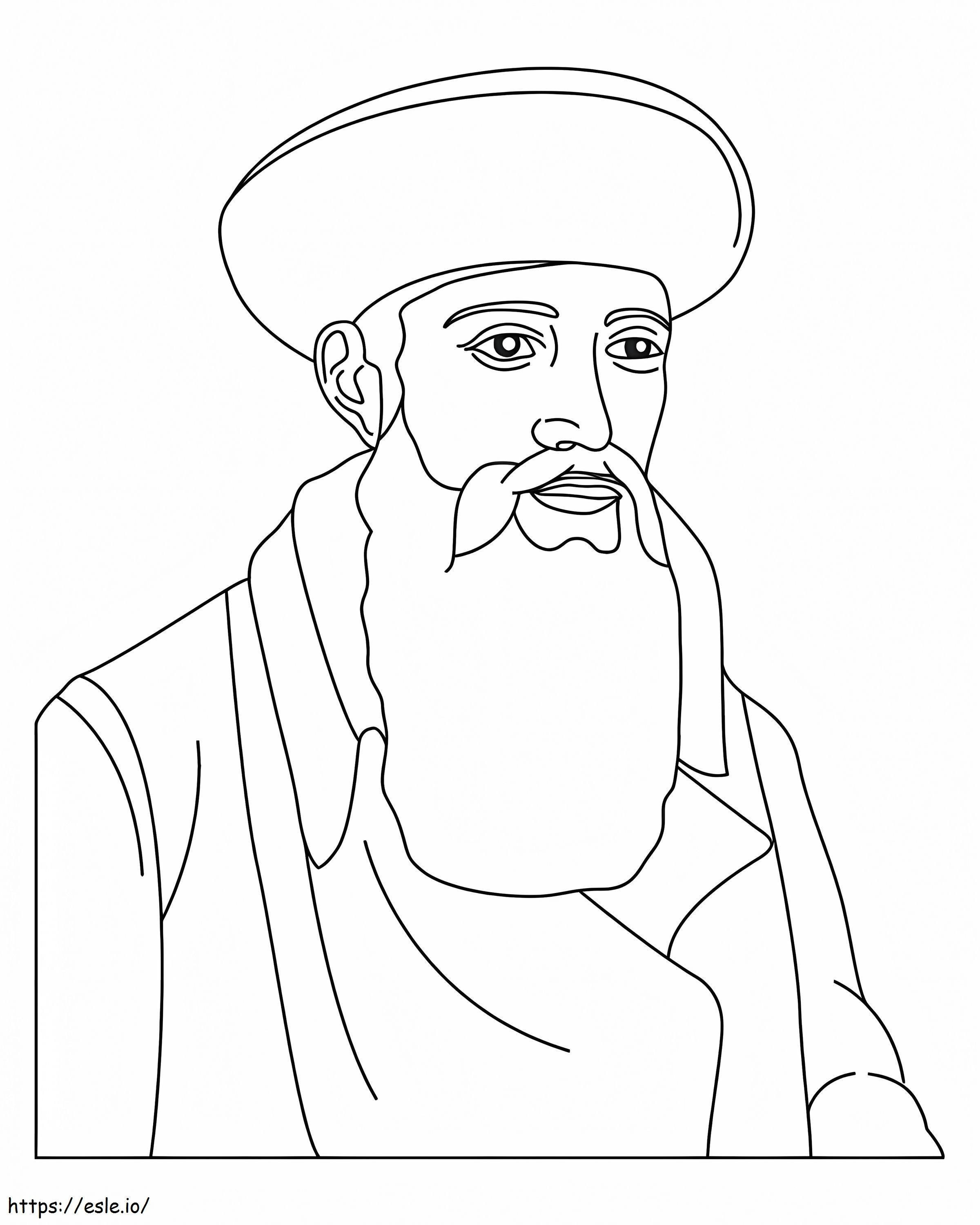 Johannes Gutenberg kleurplaat kleurplaat