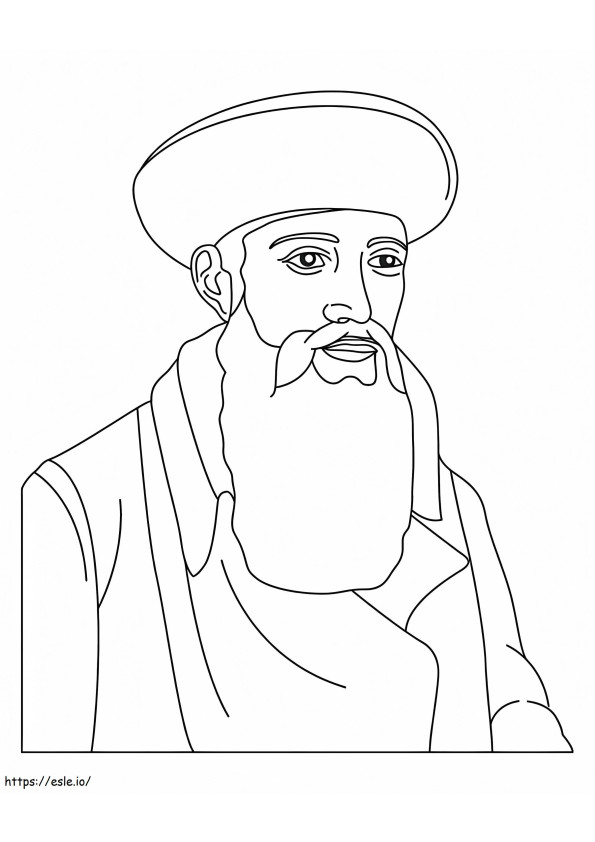 Coloriage Johannes Gutenberg à imprimer dessin