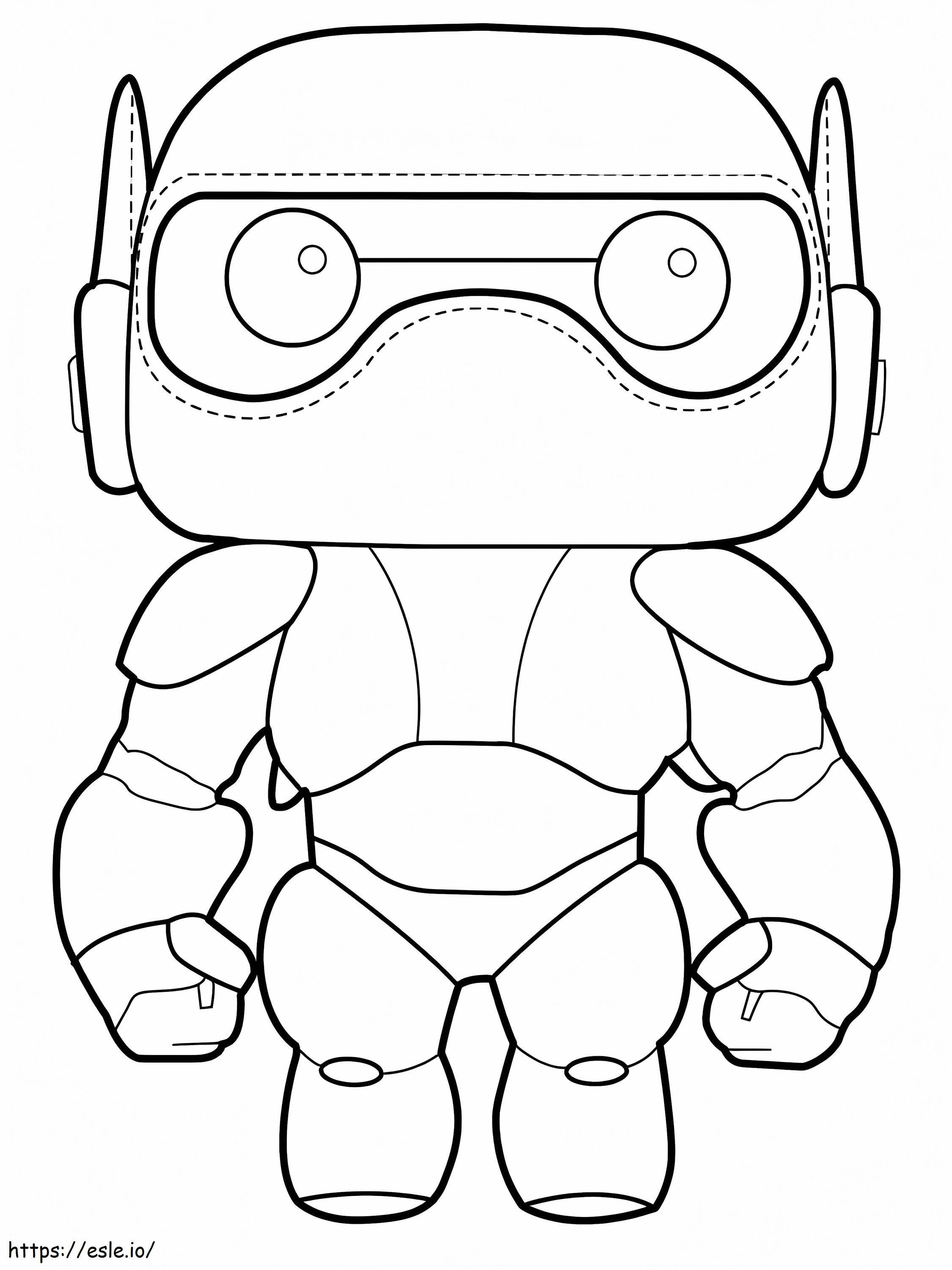 Chibi Armored Baymax coloring page