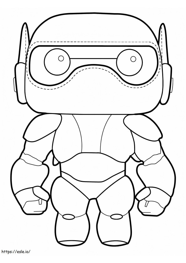 Chibi Armored Baymax coloring page