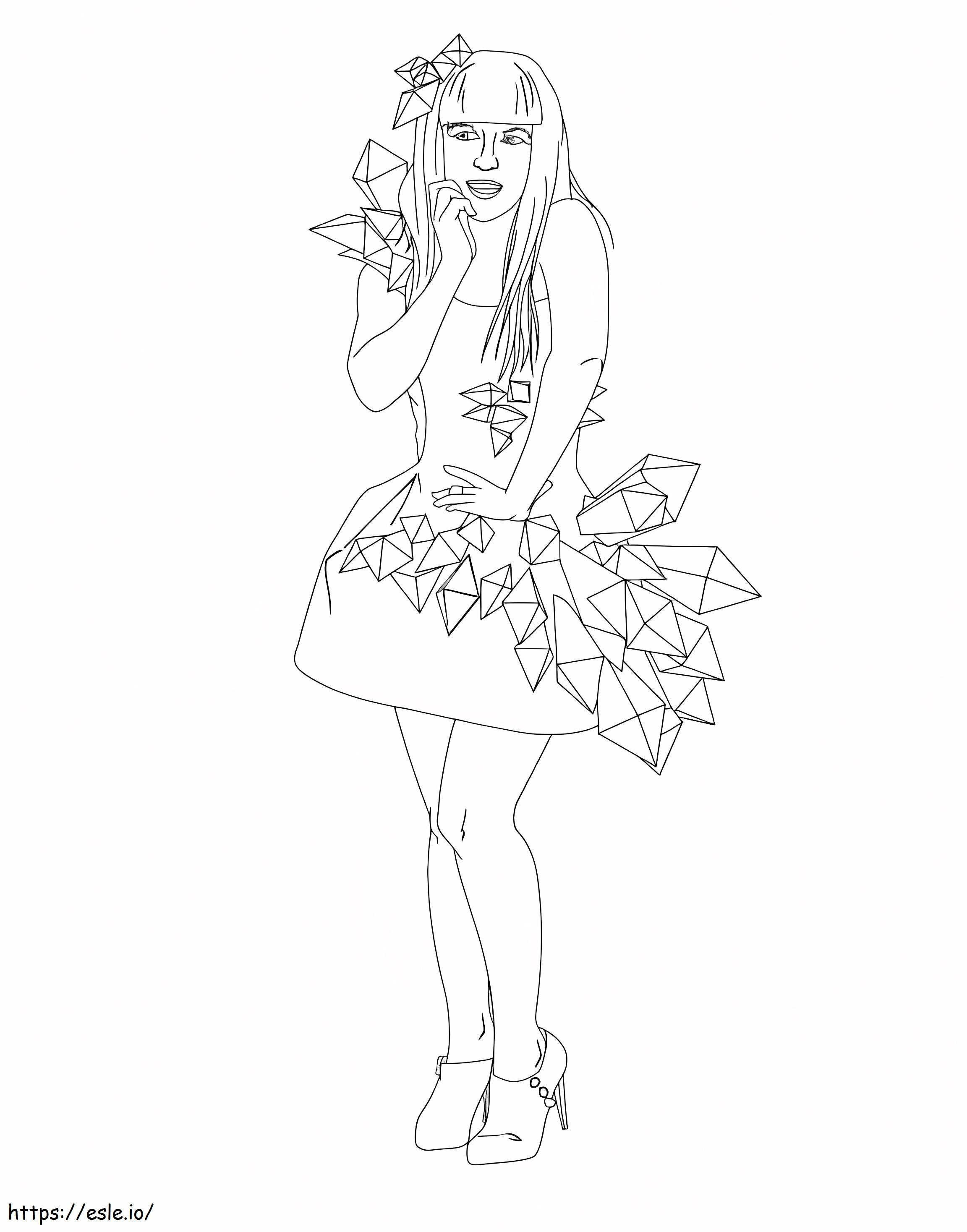 Lovely Lady Gaga coloring page